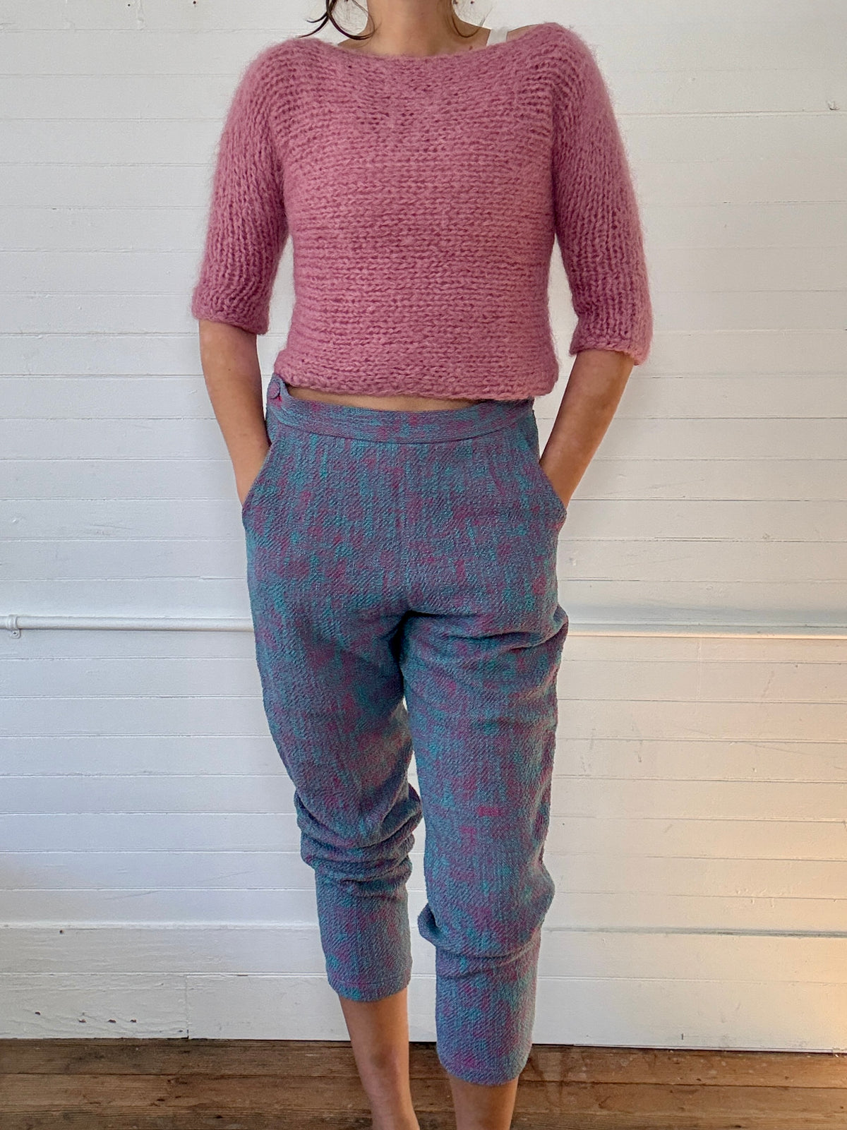 Pre-Loved Rachel Comey Blue and Pink Tweed Pants