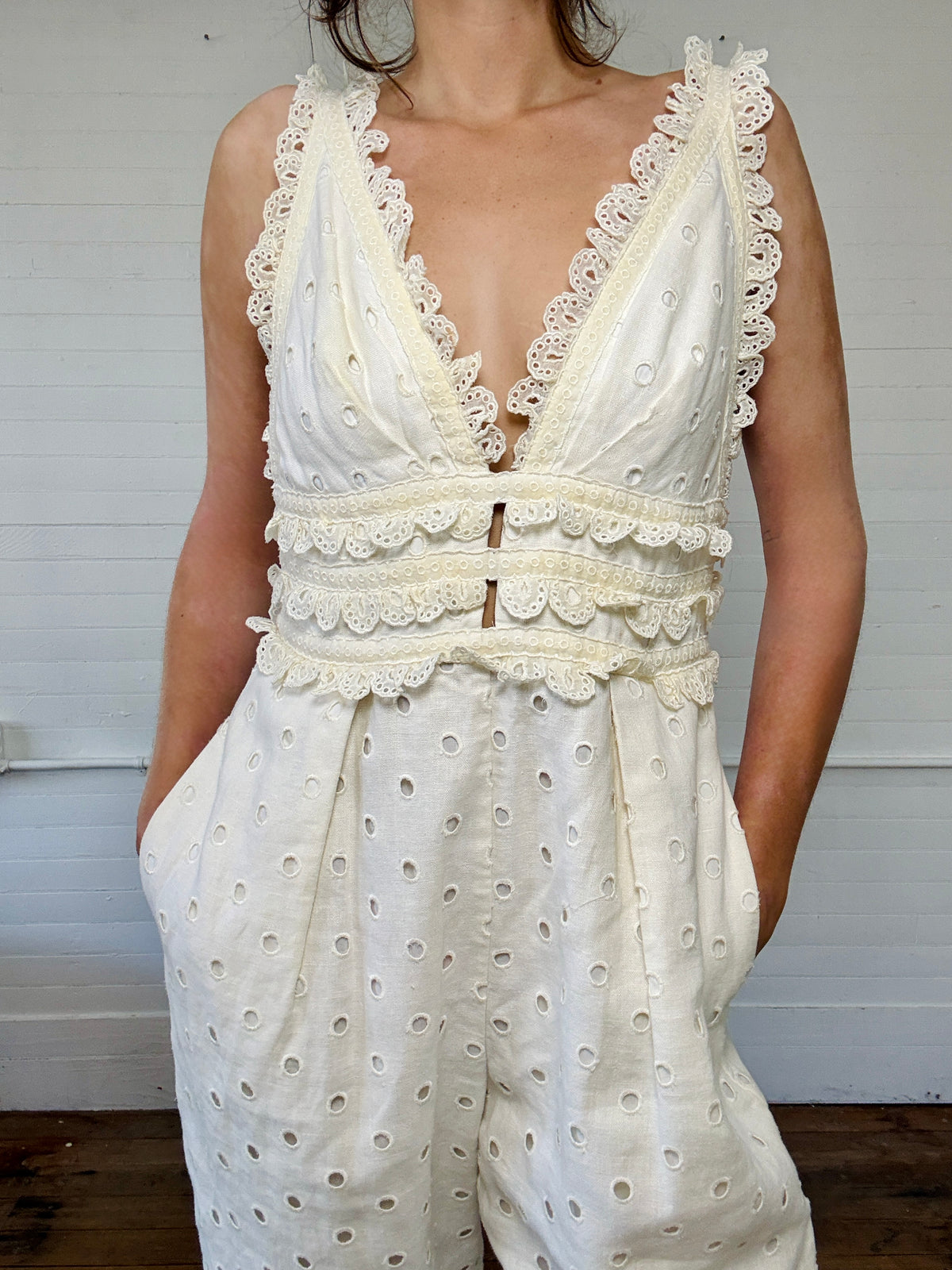 Pre-Loved Zimmerman Eyelet Jumpsuit