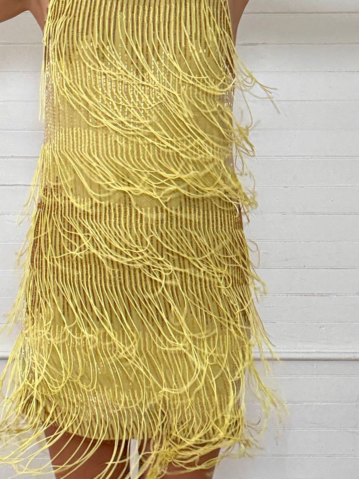 Vintage Barbara Bui Beaded Fringe Mini Dress