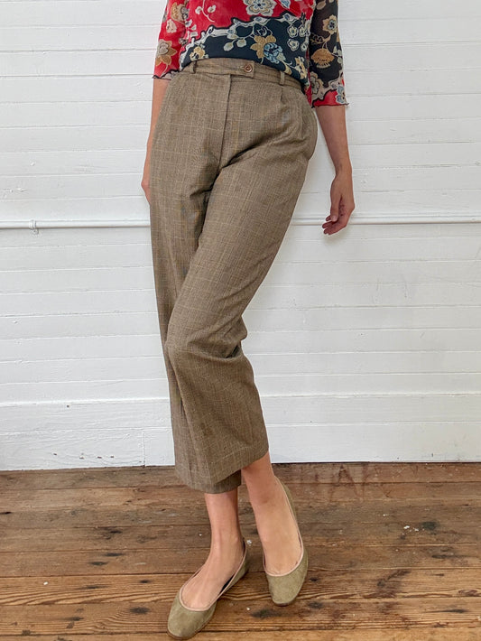 Vintage Bernard Zins for Saks Fifth Avenue Plaid Trousers
