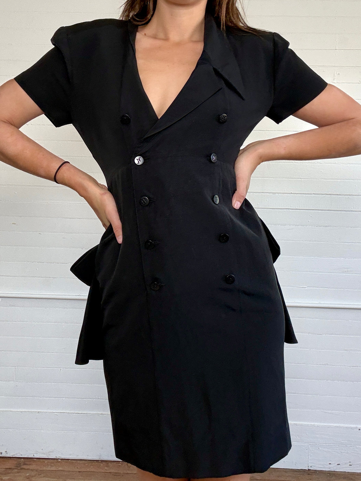 Vintage Karl Lagerfeld Black Shirt Dress