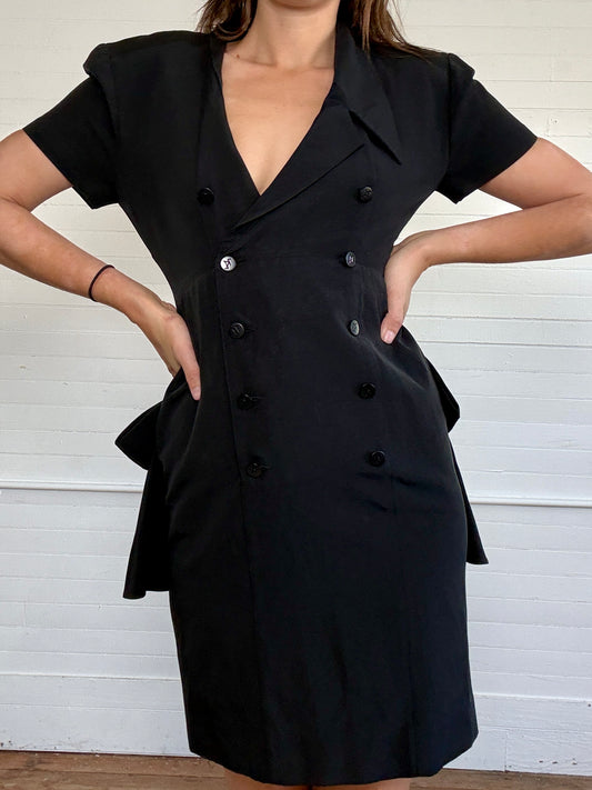 Vintage Karl Lagerfeld Black Shirt Dress