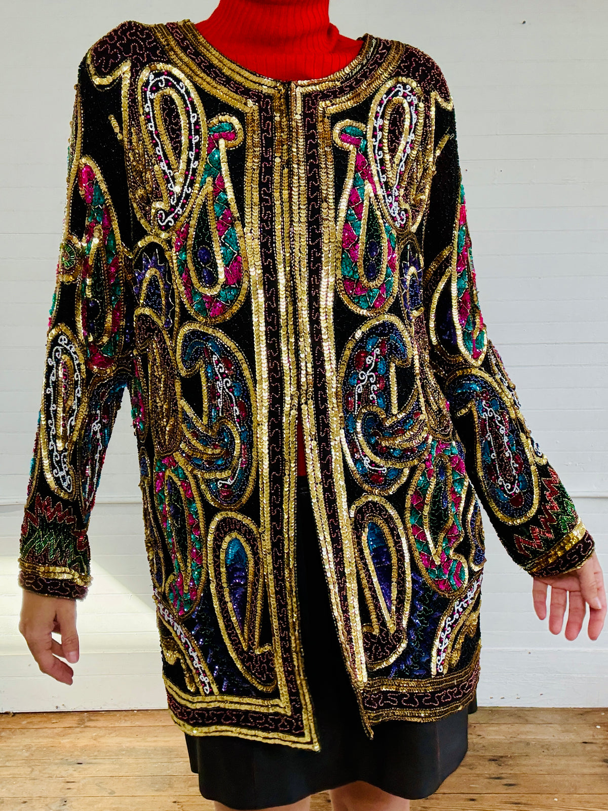 Vintage Nagpal Embellished Silk Evening Jacket