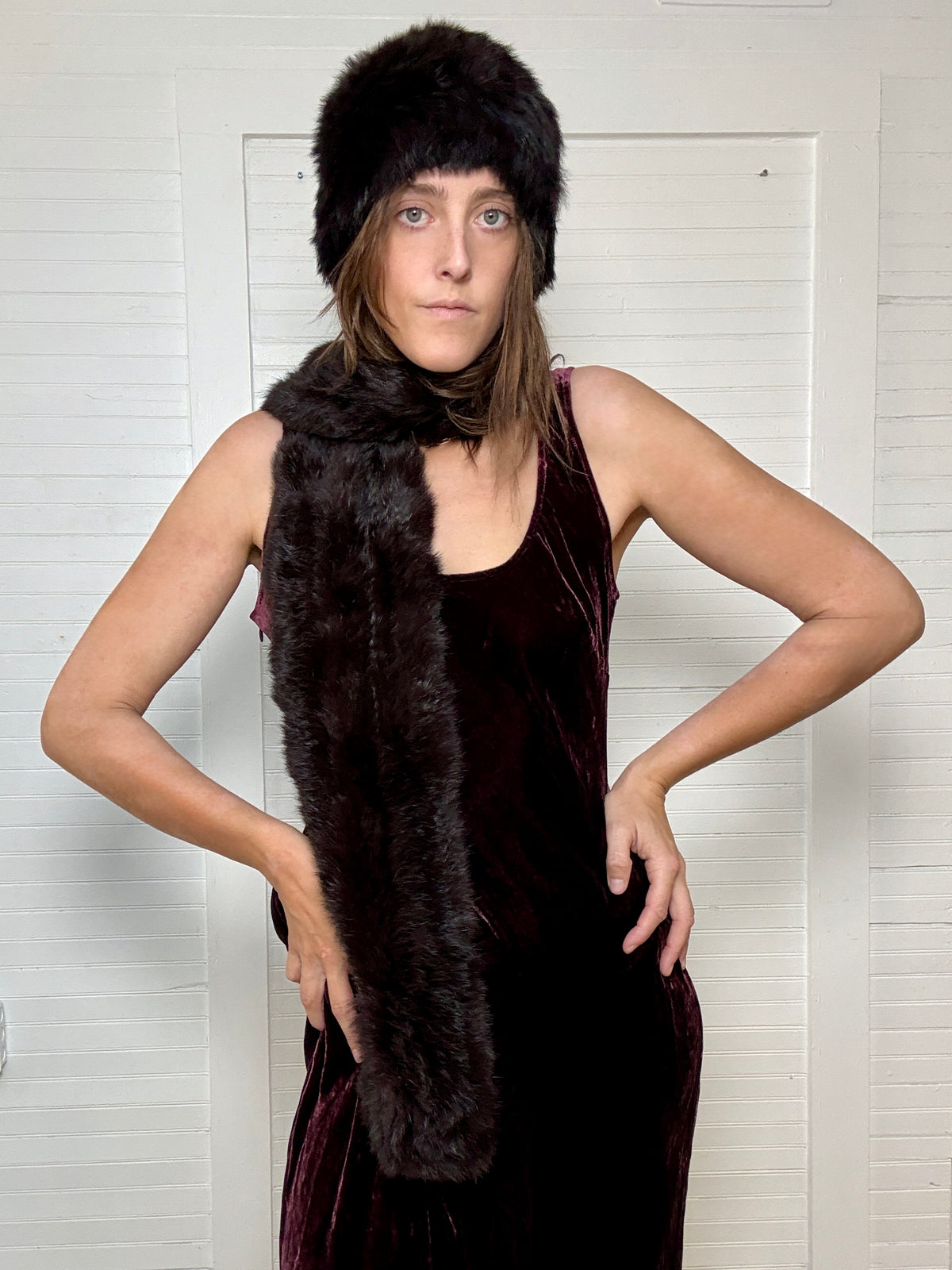 Pre-Loved Feldur Verkstædi Rabbit Fur Scarf and Hat
