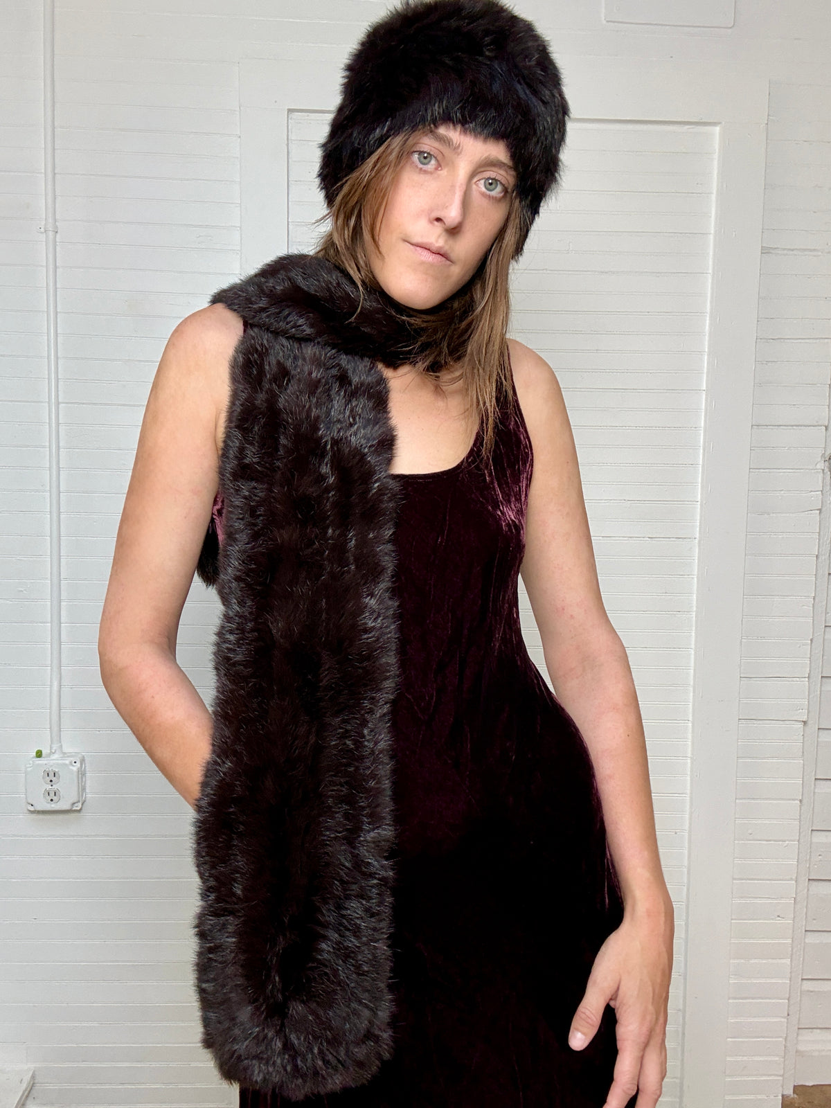 Pre-Loved Feldur Verkstædi Rabbit Fur Scarf and Hat