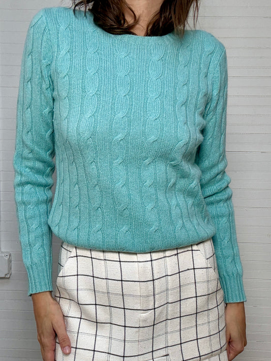 Pre-Loved POLO Ralph Lauren Turquoise Cashmere Sweater