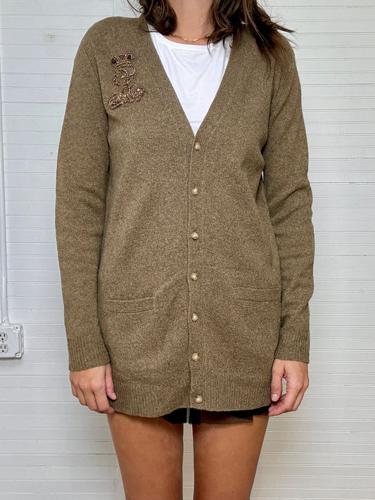 Vintage Ralph Lauren Embellished Cardigan Sweater