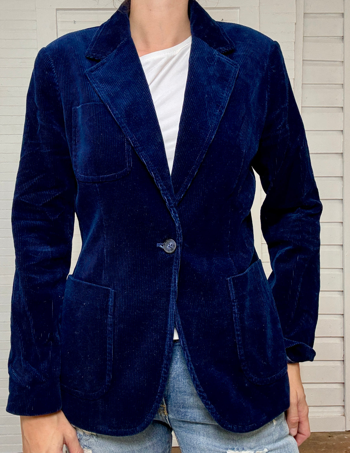 Pre-Loved POLO Ralph Lauren Blue Corduroy Blazer