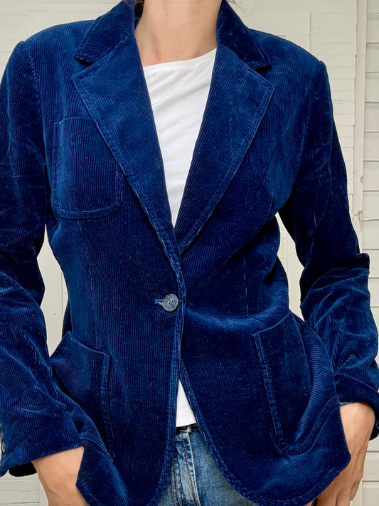 Pre-Loved POLO Ralph Lauren Blue Corduroy Blazer
