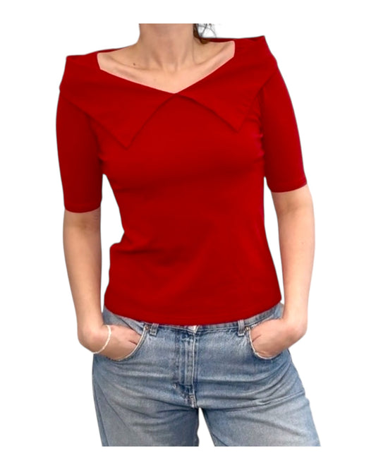 Pre-Loved Red Off-Shoulder Top