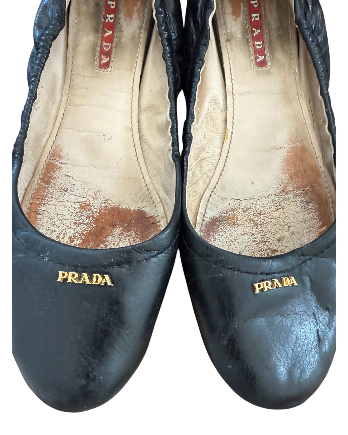 Vintage Prada Black Flats