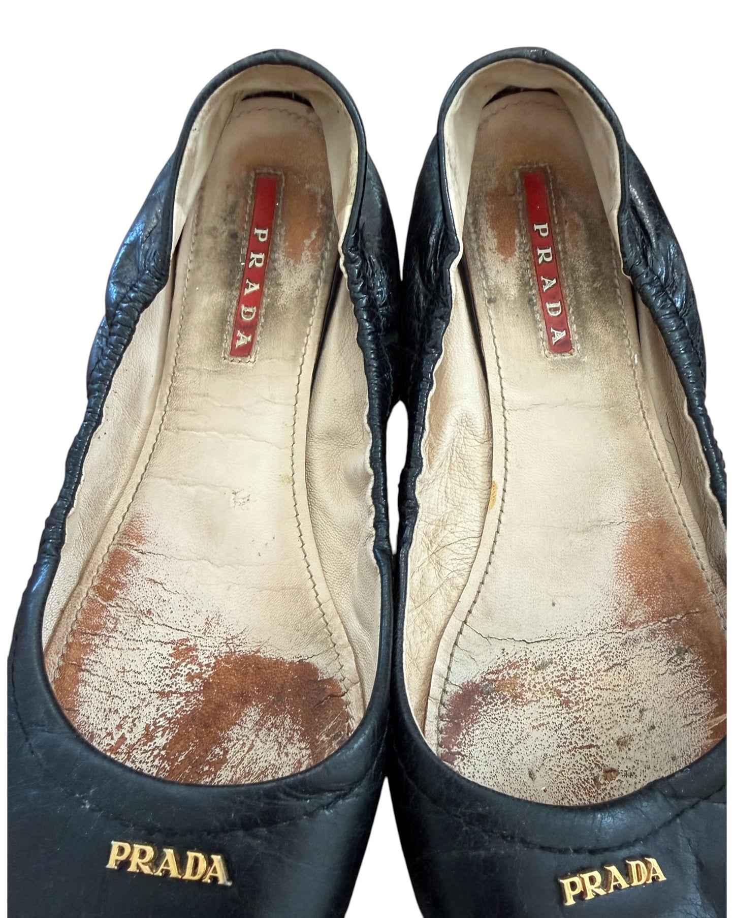 Vintage Prada Black Flats