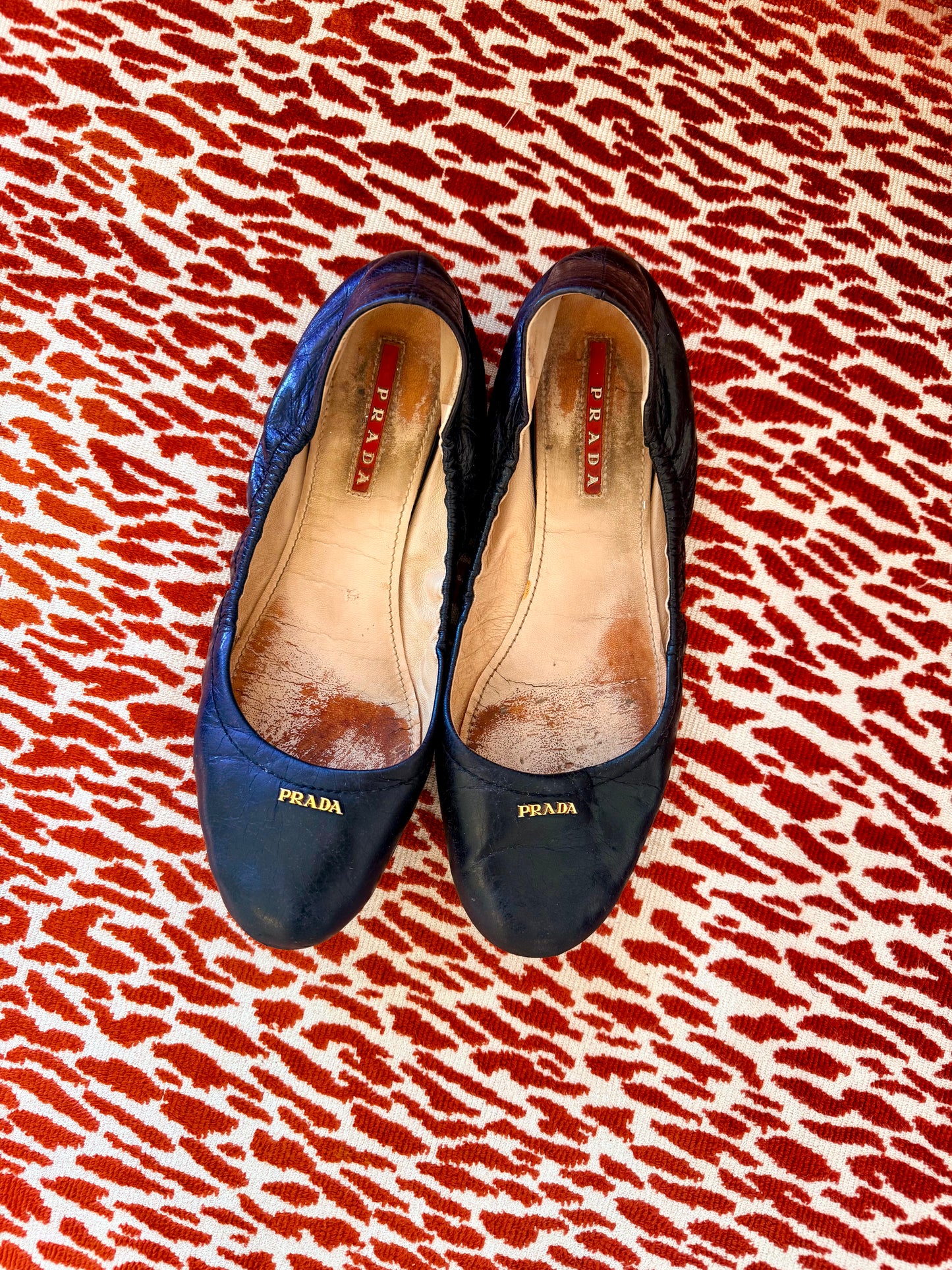 Vintage Prada Black Flats