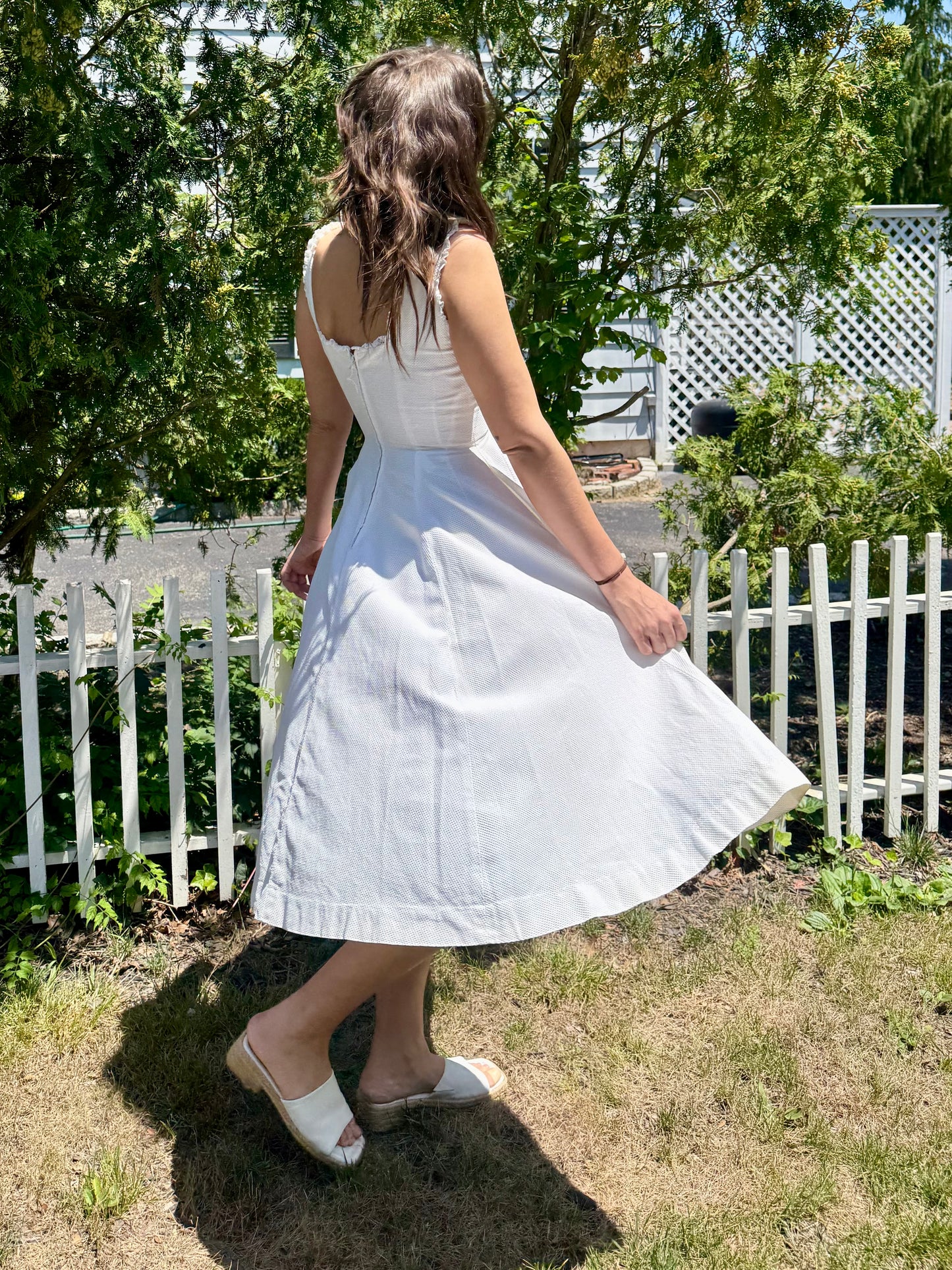 Vintage 1950's Anne Fogarty Cotton A-Line Midi Dress