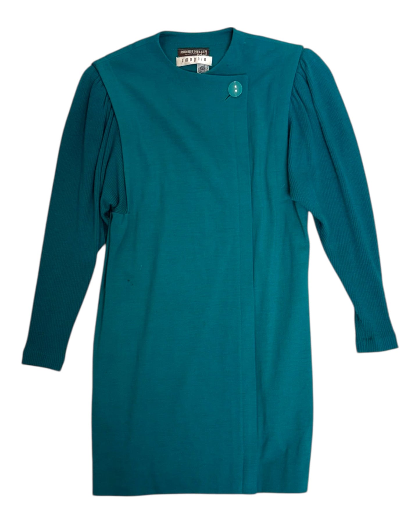 Vintage I.Magnin Teal Mini Dress
