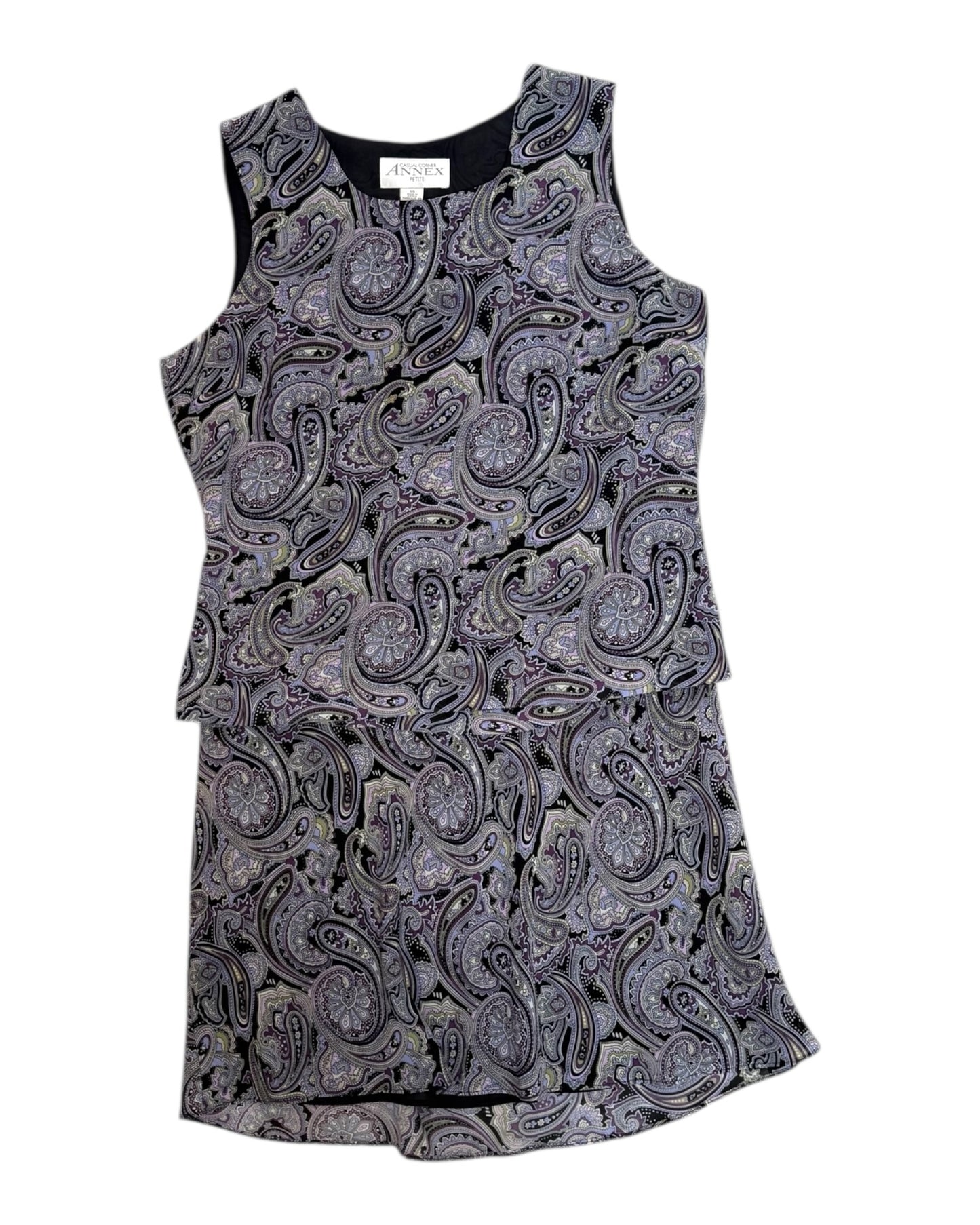 Vintage Purple Paisley Skirt Set