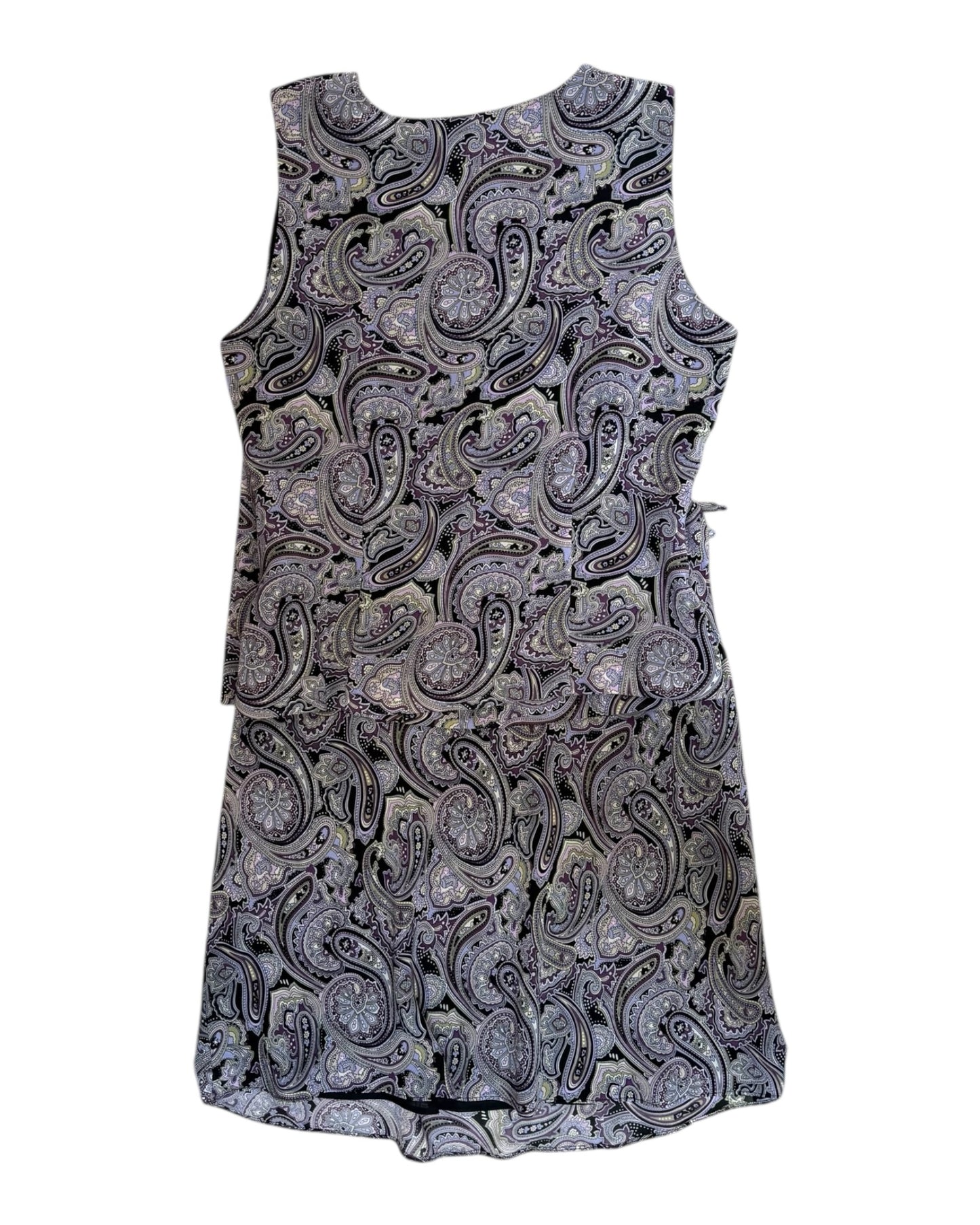 Vintage Purple Paisley Skirt Set