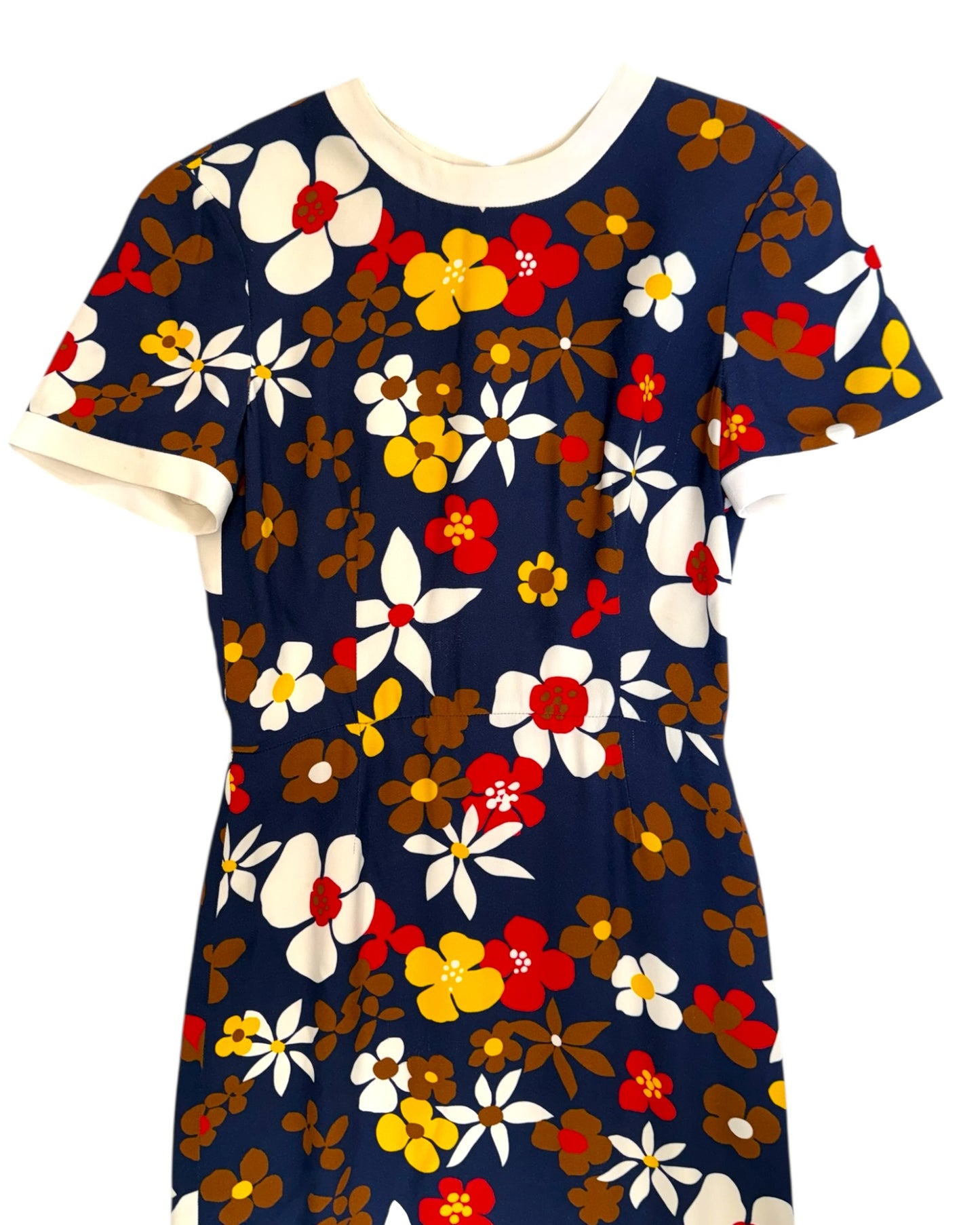 Pre-Loved Prada Navy Blue Floral Maxi Dress