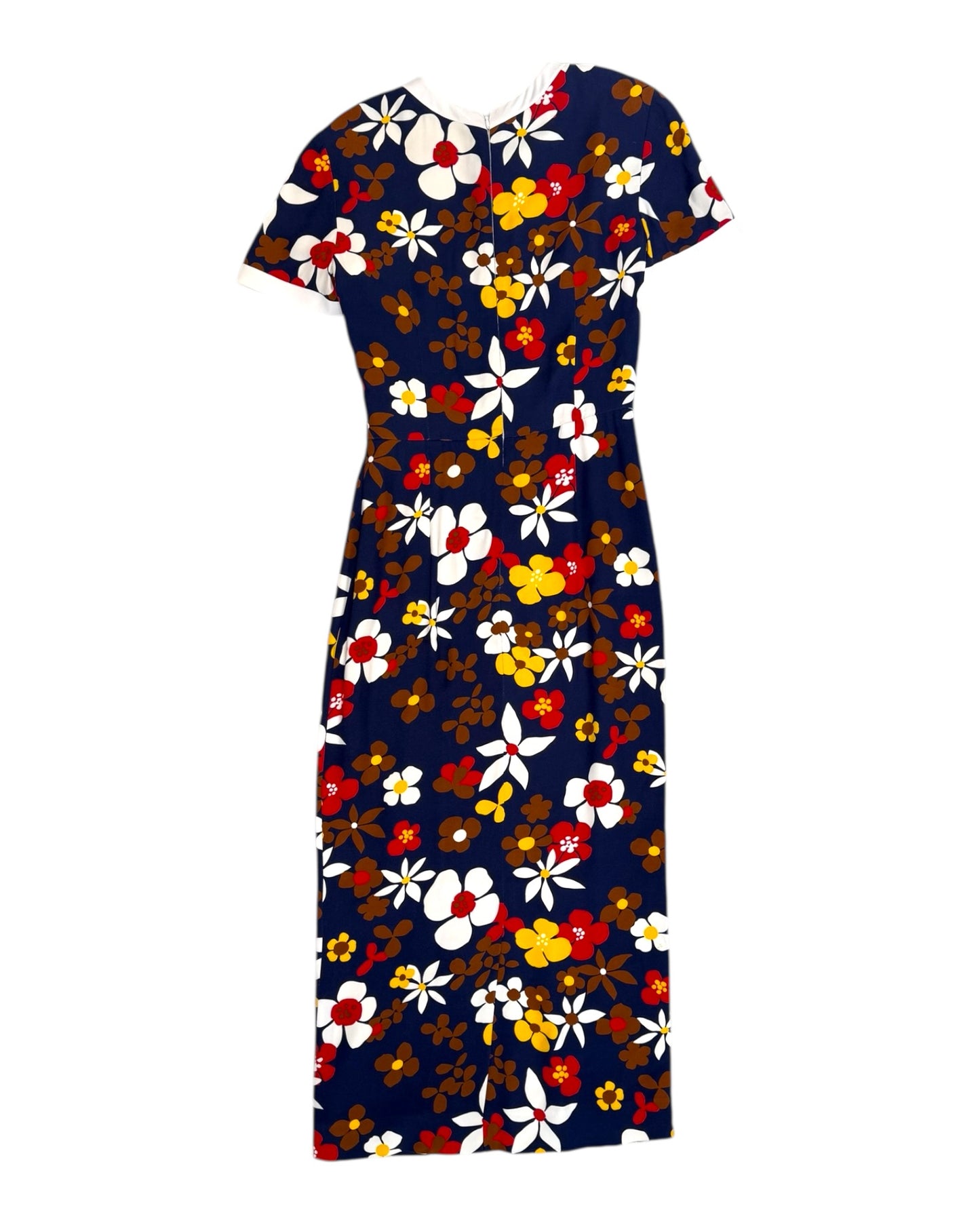Pre-Loved Prada Navy Blue Floral Maxi Dress