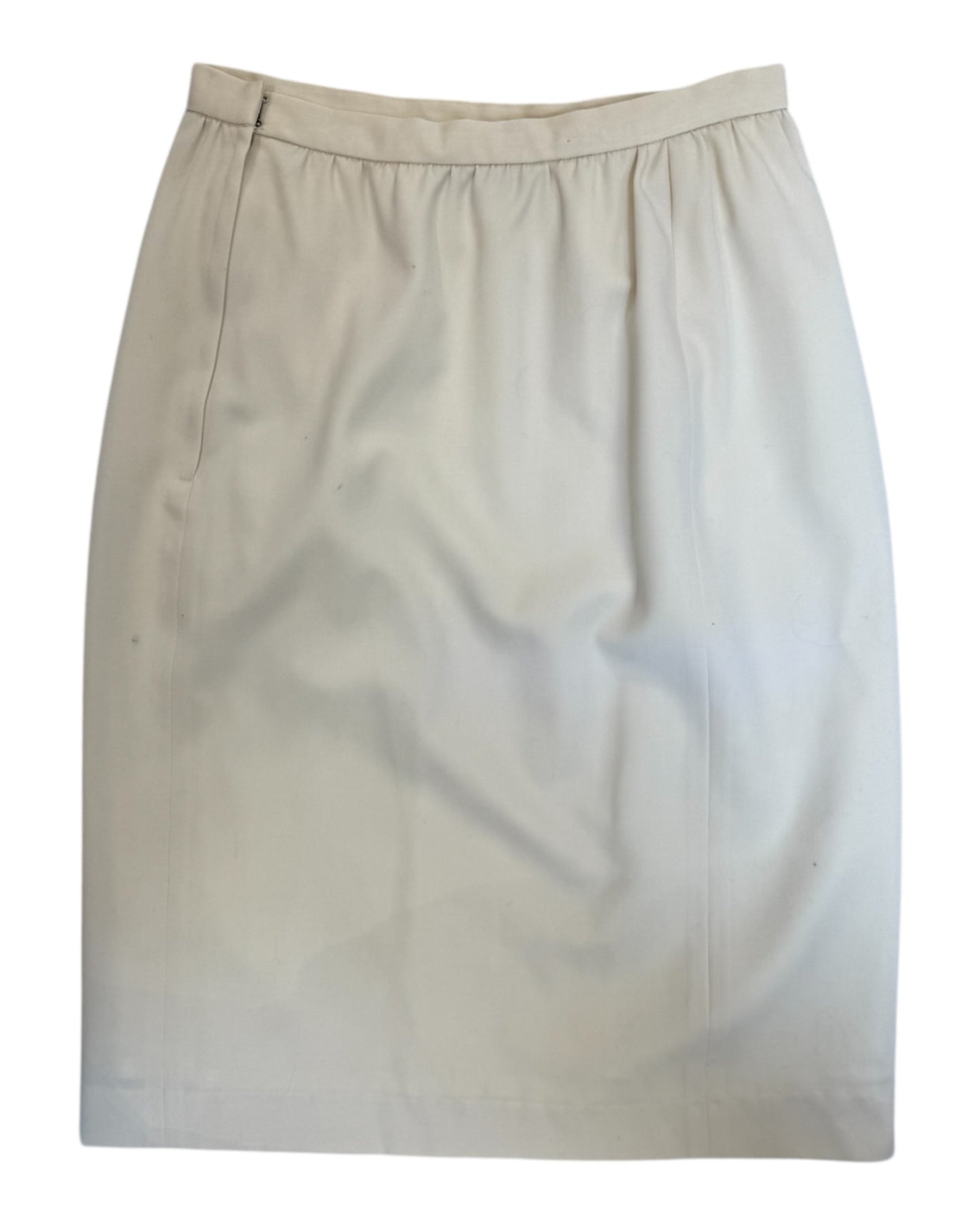 Vintage Halston Pale Yellow Knee-Length Skirt