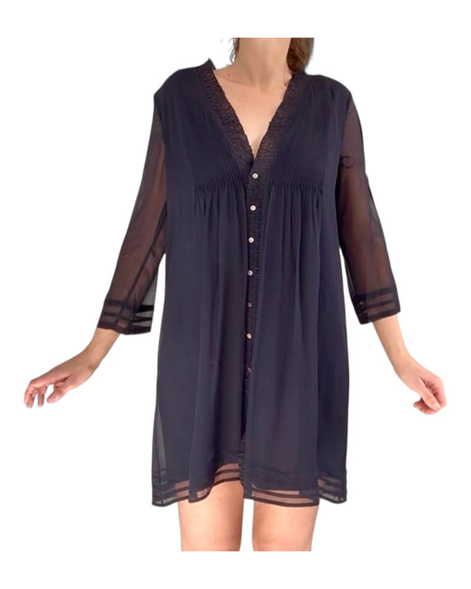 Vintage Diane Von Furstenberg Navy Blue Tent Dress