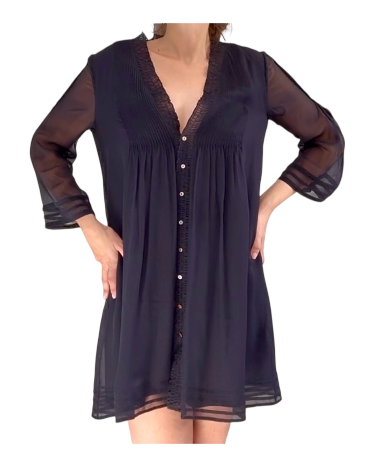 Vintage Diane Von Furstenberg Navy Blue Tent Dress