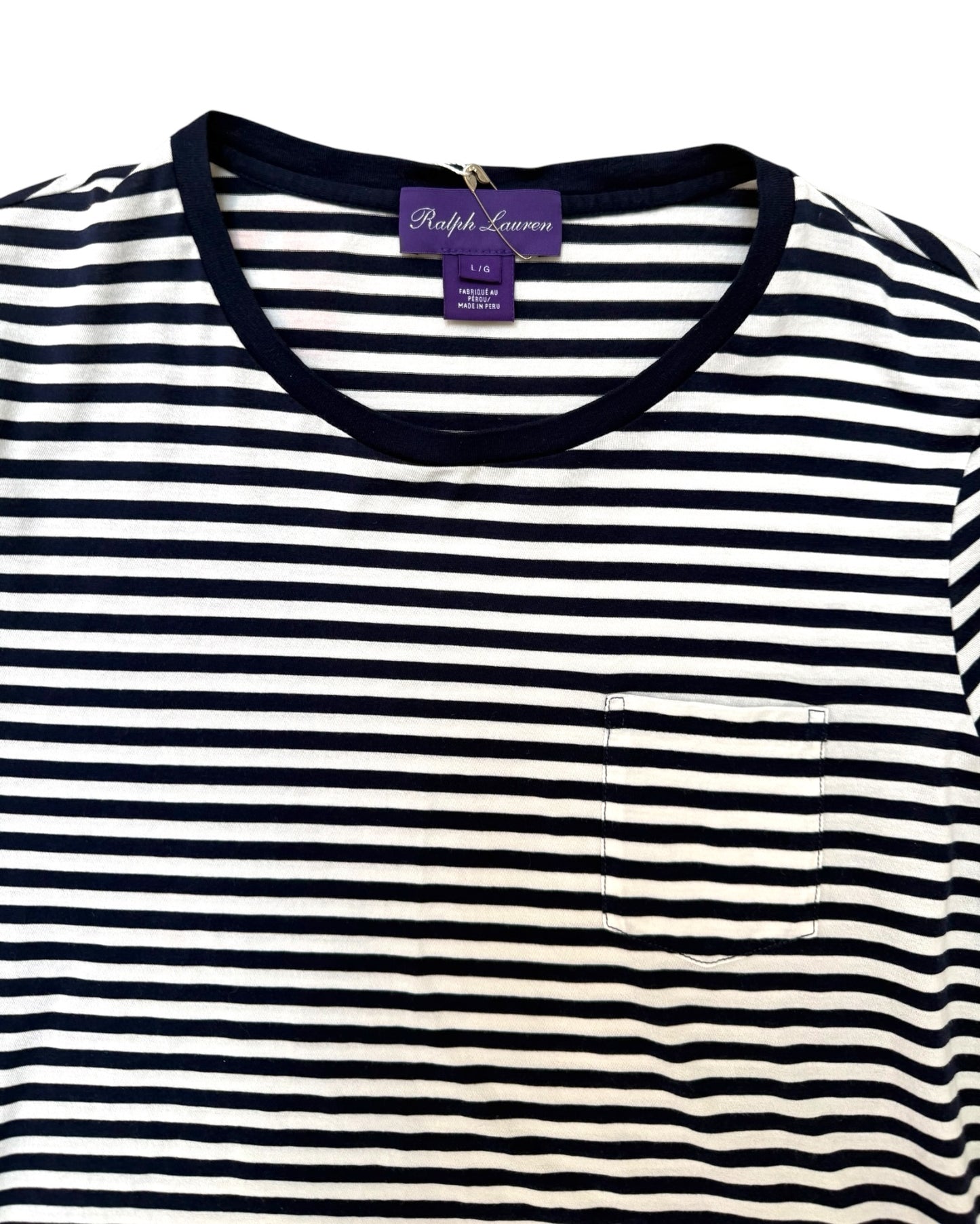 Pre-Loved Ralph Lauren Purple Label Stripe Tee