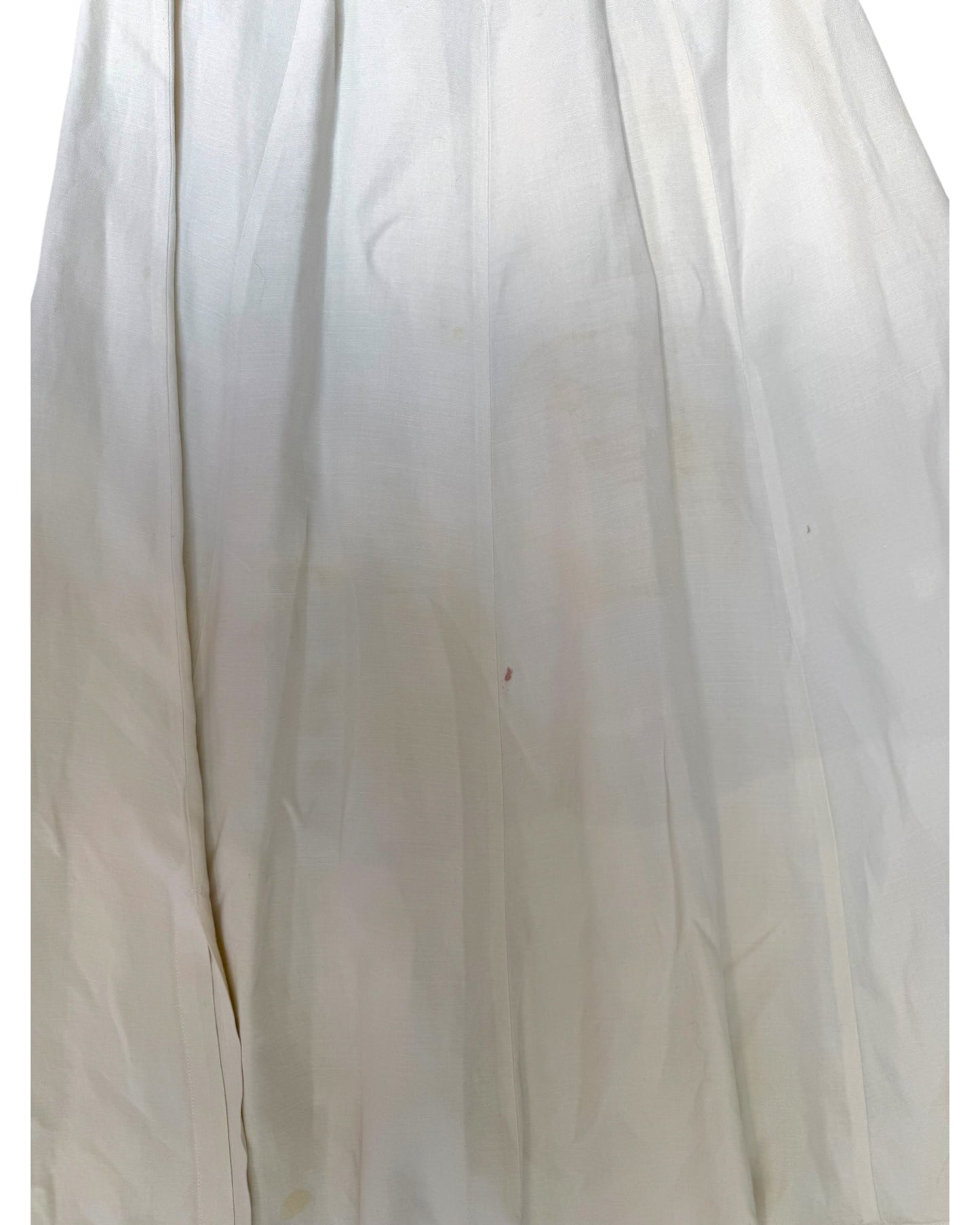 Vintage Linen Button-Up Midi Skirt