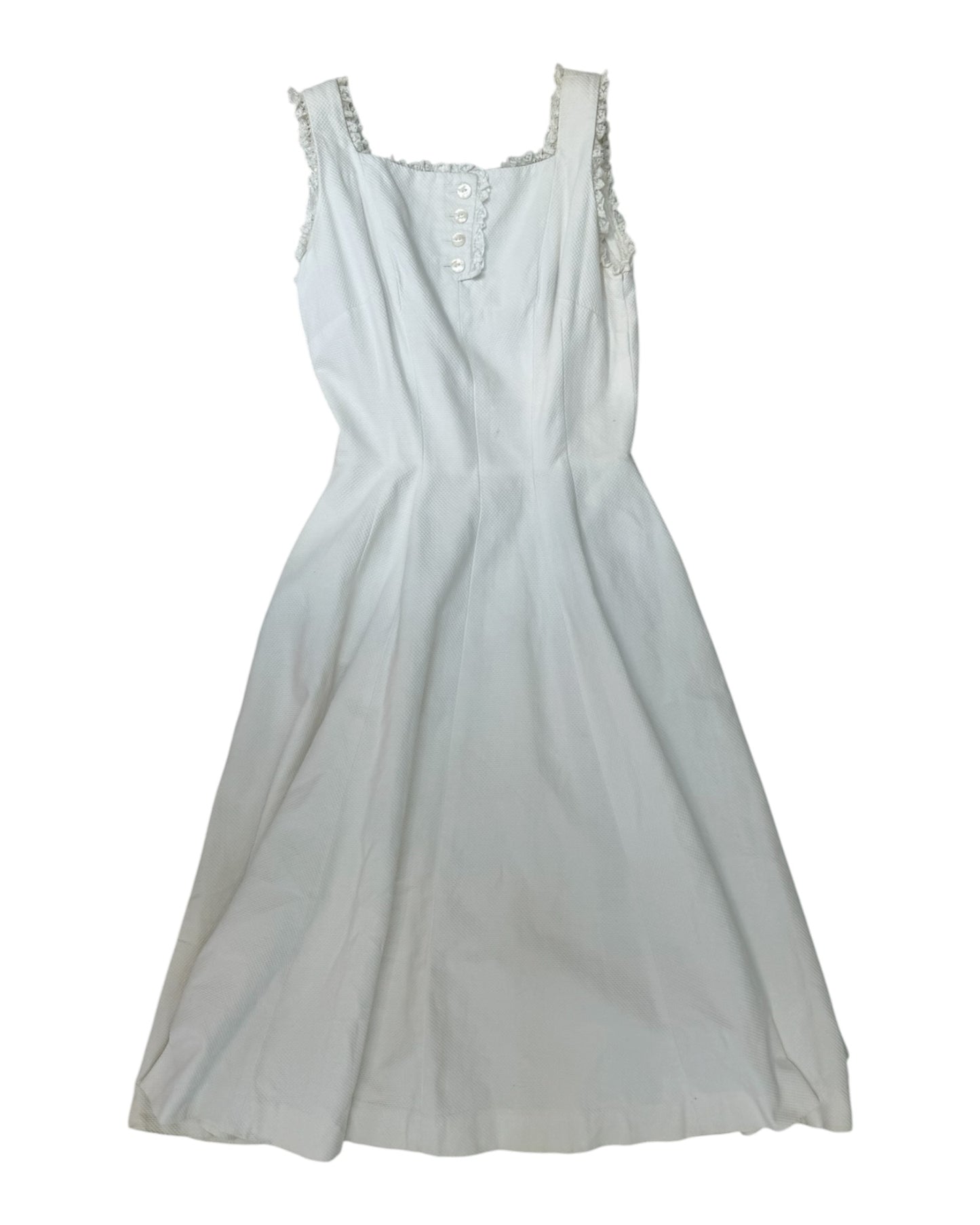 Vintage 1950's Anne Fogarty Cotton A-Line Midi Dress
