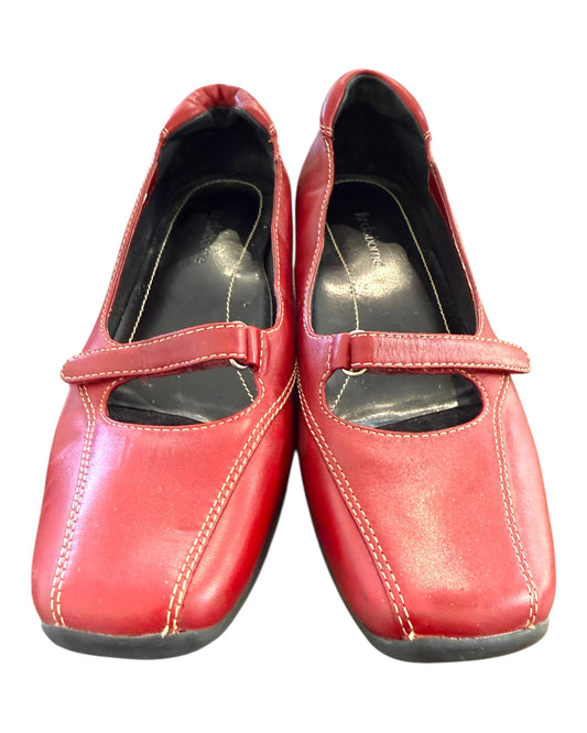 Vintage Red Mary-Jane Sneaker-esque Flats