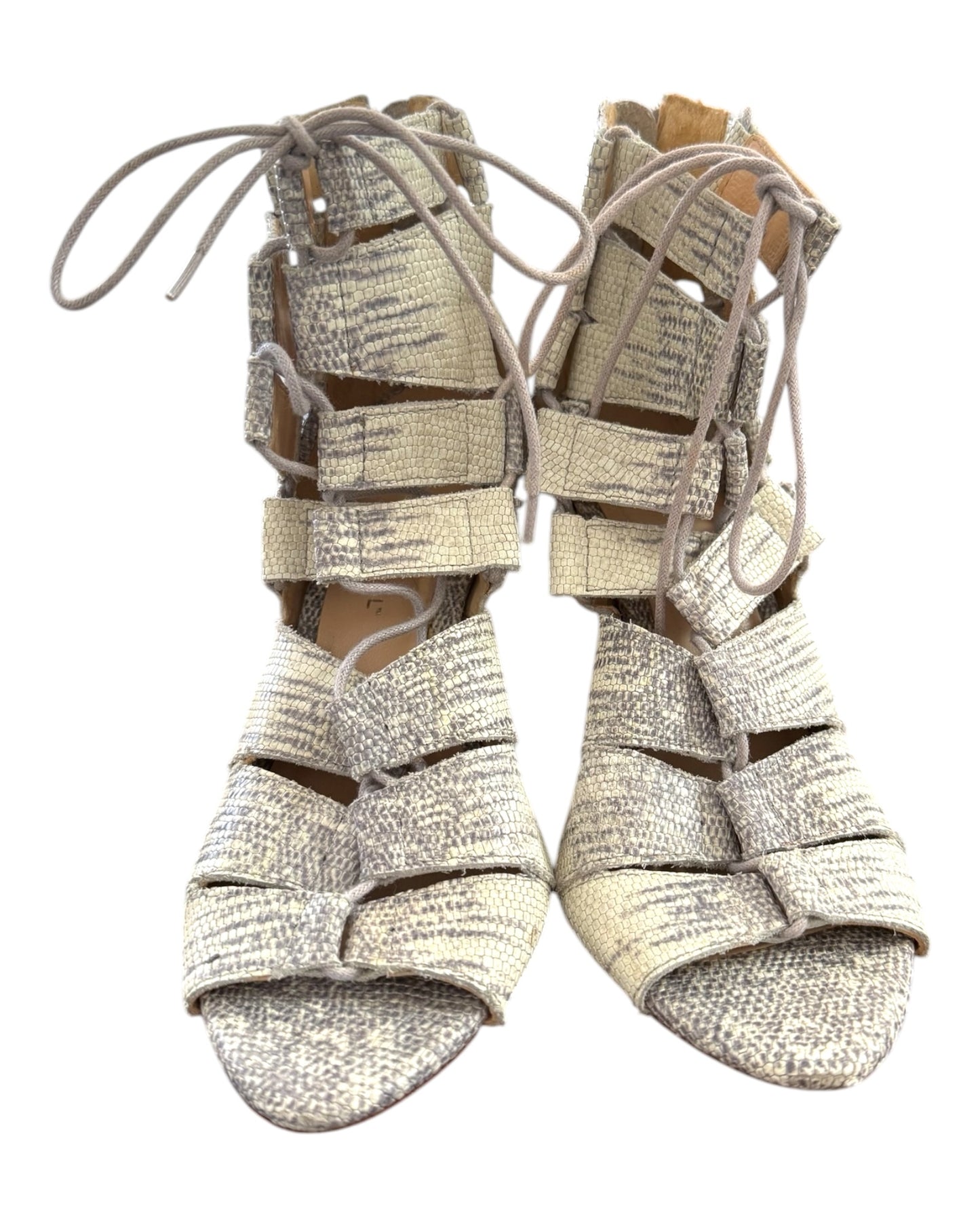 Vintage Loeffler Randall Snakeskin Gladiator Heels
