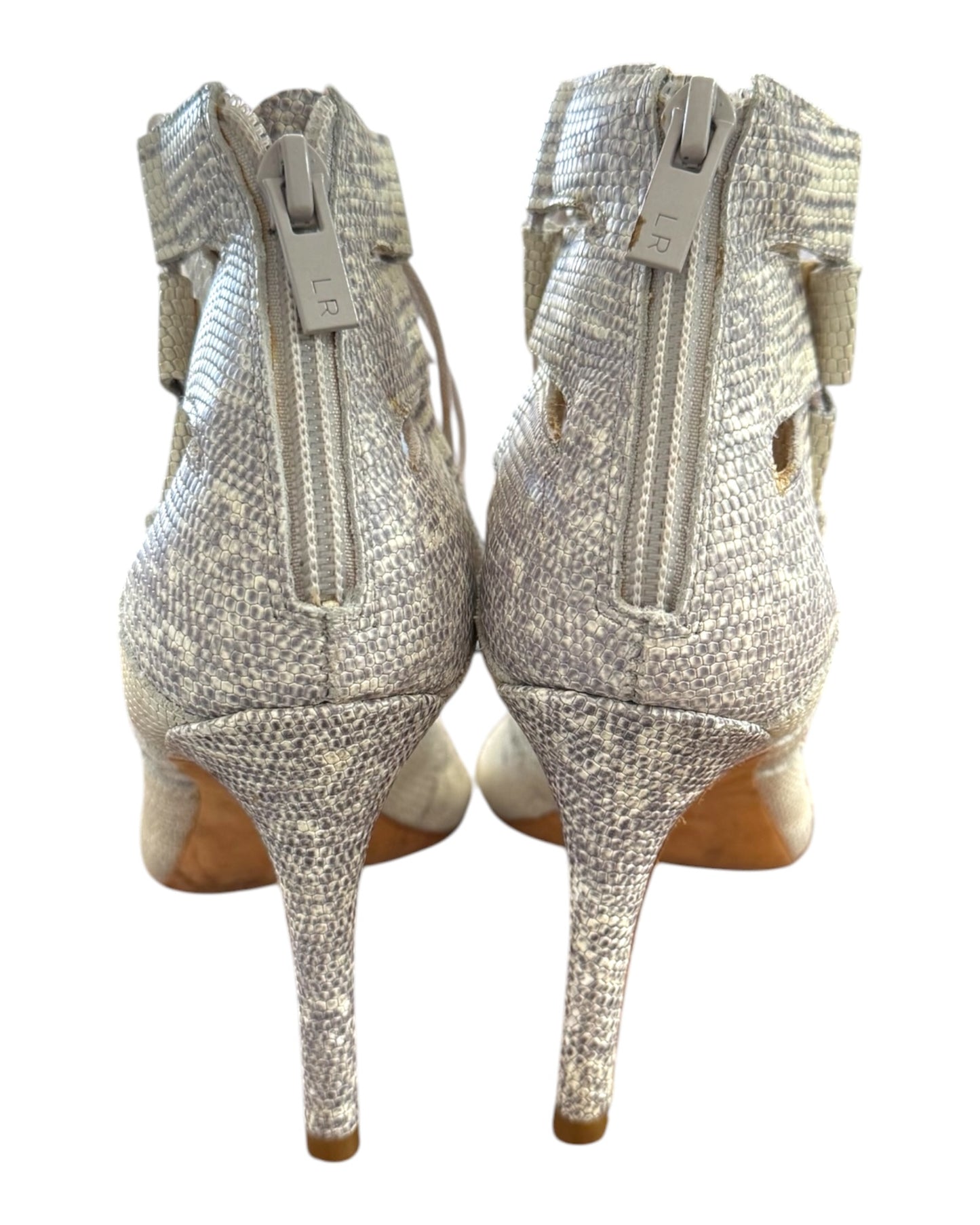 Vintage Loeffler Randall Snakeskin Gladiator Heels
