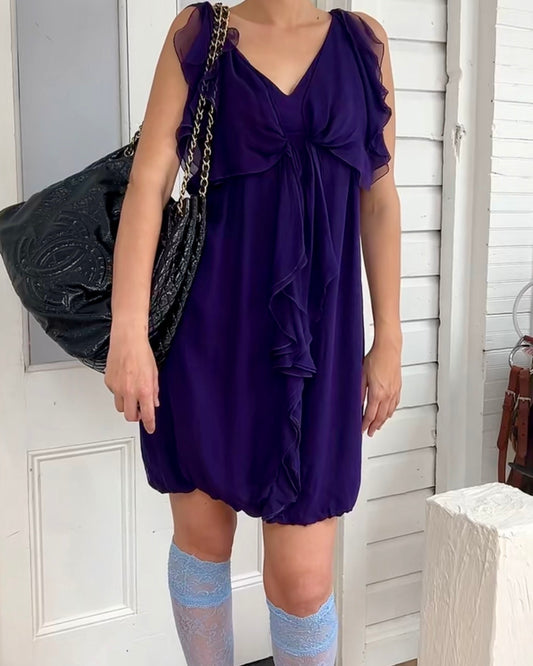 Vintage Valentino Purple Bubble Dress