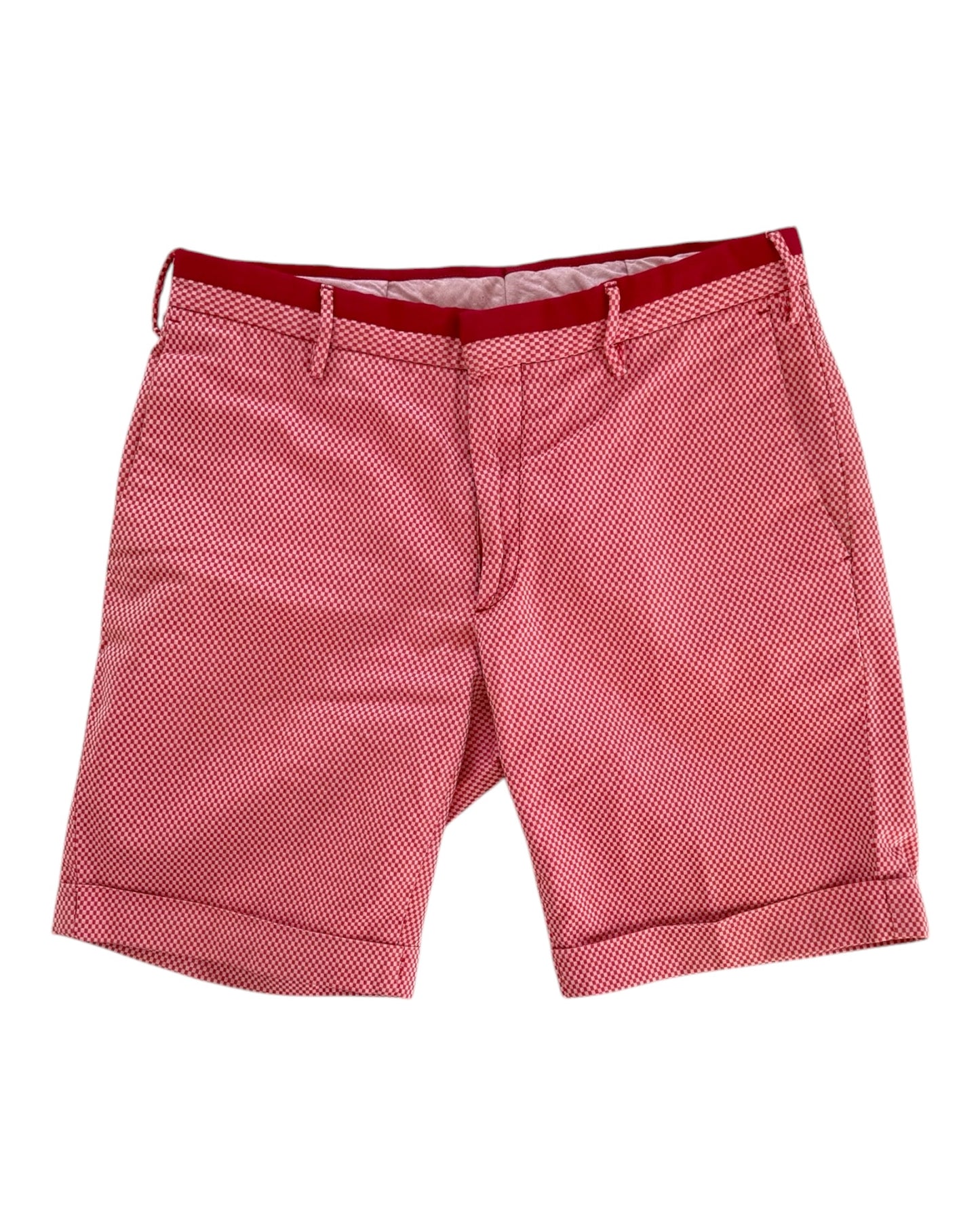 Pre-Loved Incotex Red Checker Shorts