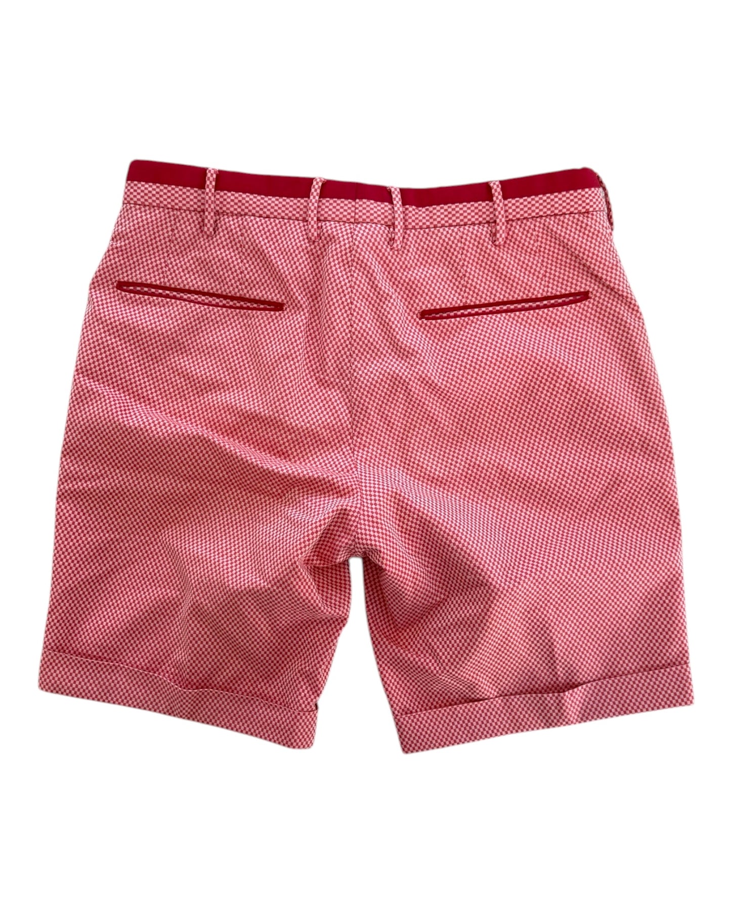 Pre-Loved Incotex Red Checker Shorts