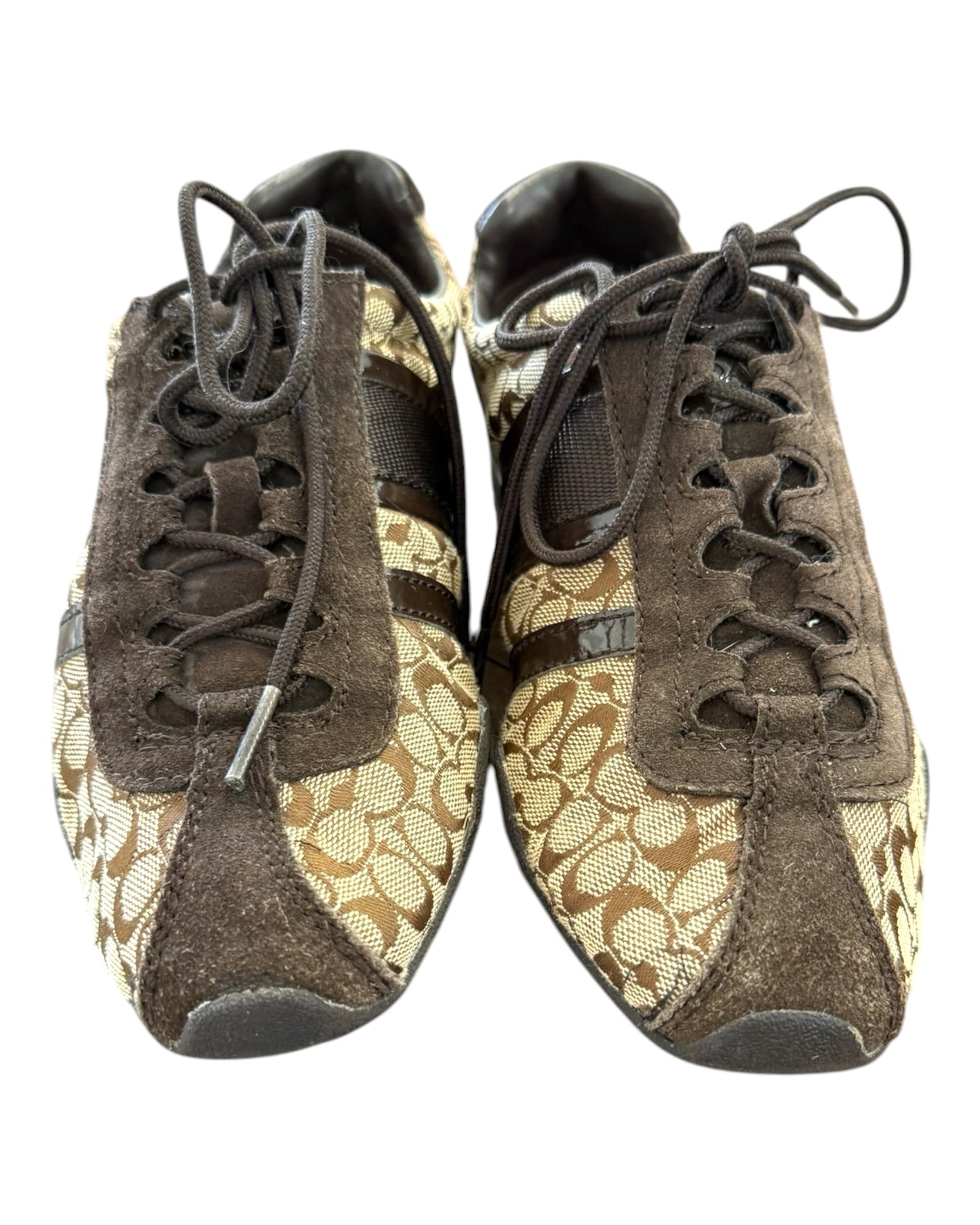 Vintage Coach Brown Logo Sneakers