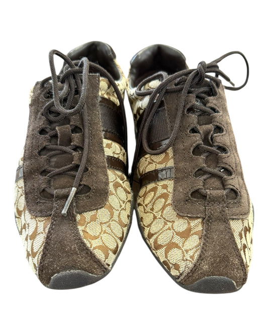 Vintage Coach Brown Logo Sneakers