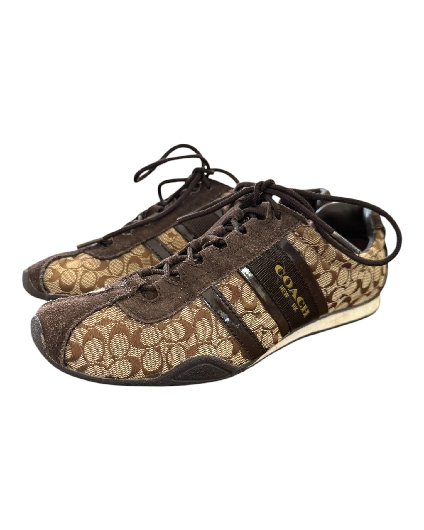 Vintage Coach Brown Logo Sneakers