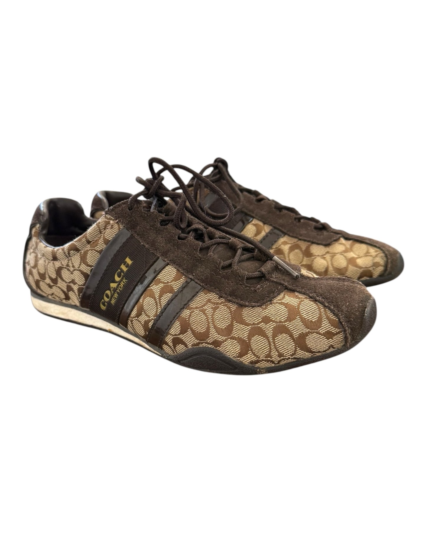 Vintage Coach Brown Logo Sneakers