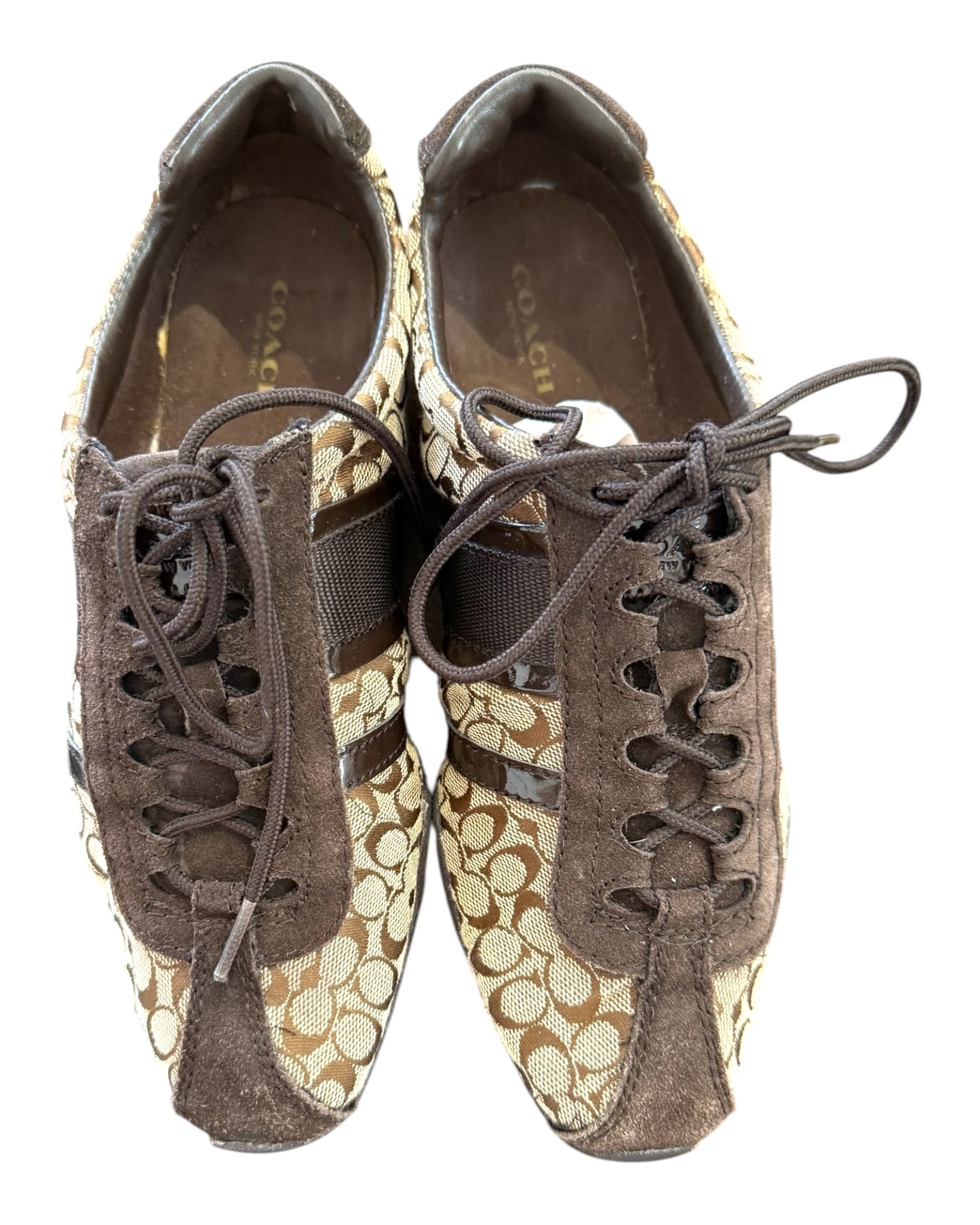 Vintage Coach Brown Logo Sneakers