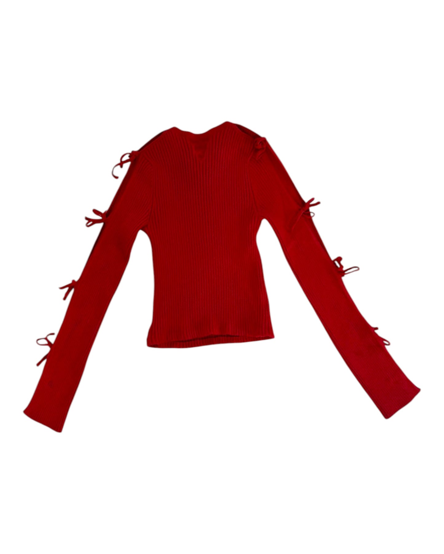 Pre-Loved Bottega Veneta Red Knit Crop Top