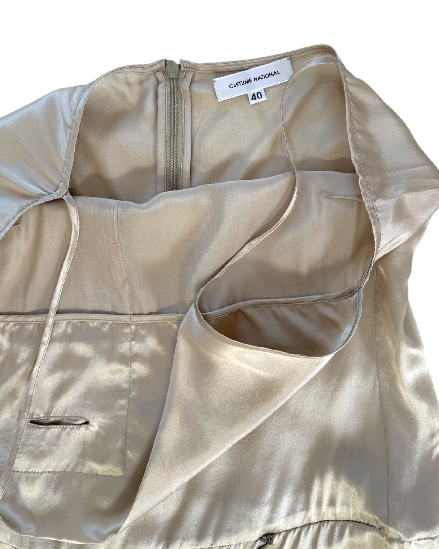 Vintage Costume National Gold Silk Dress