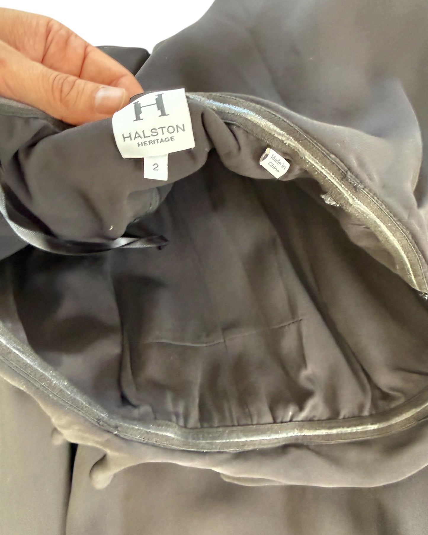 Vintage Halston Black Strapless Handkerchief Dress