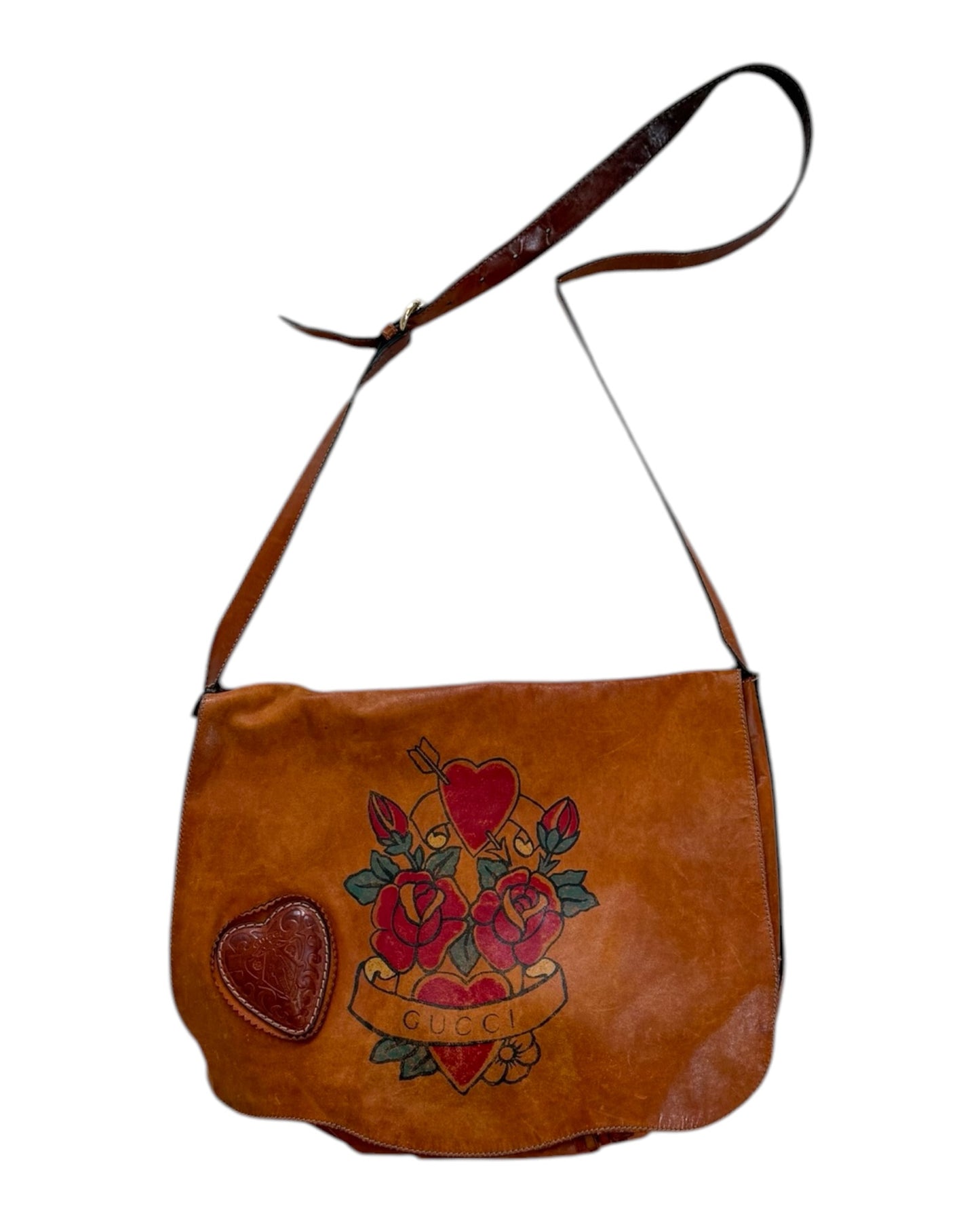 Vintage Gucci Tattoo Messenger Bag