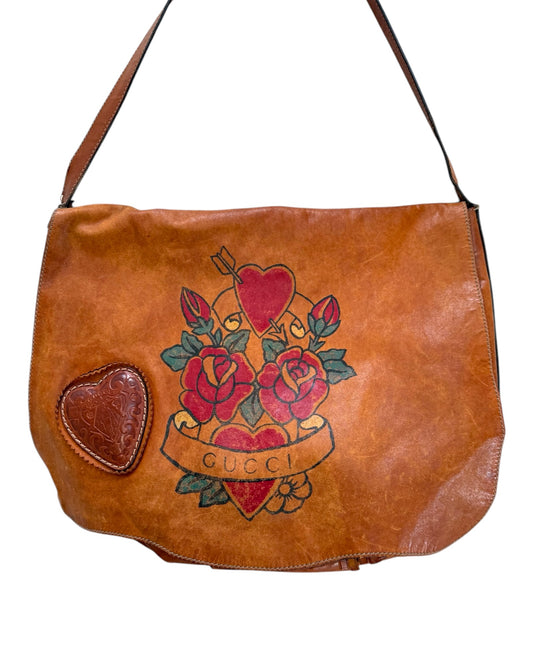 Vintage Gucci Tattoo Messenger Bag