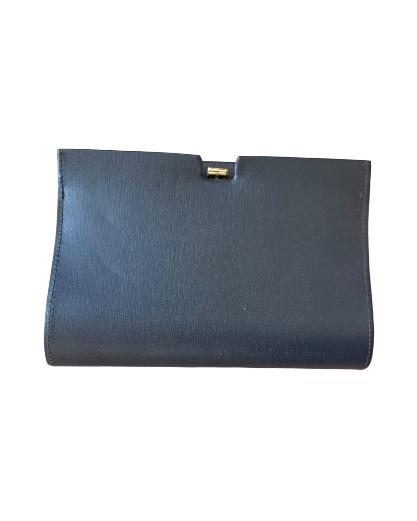 Vintage Navy Blue Clutch with Handle