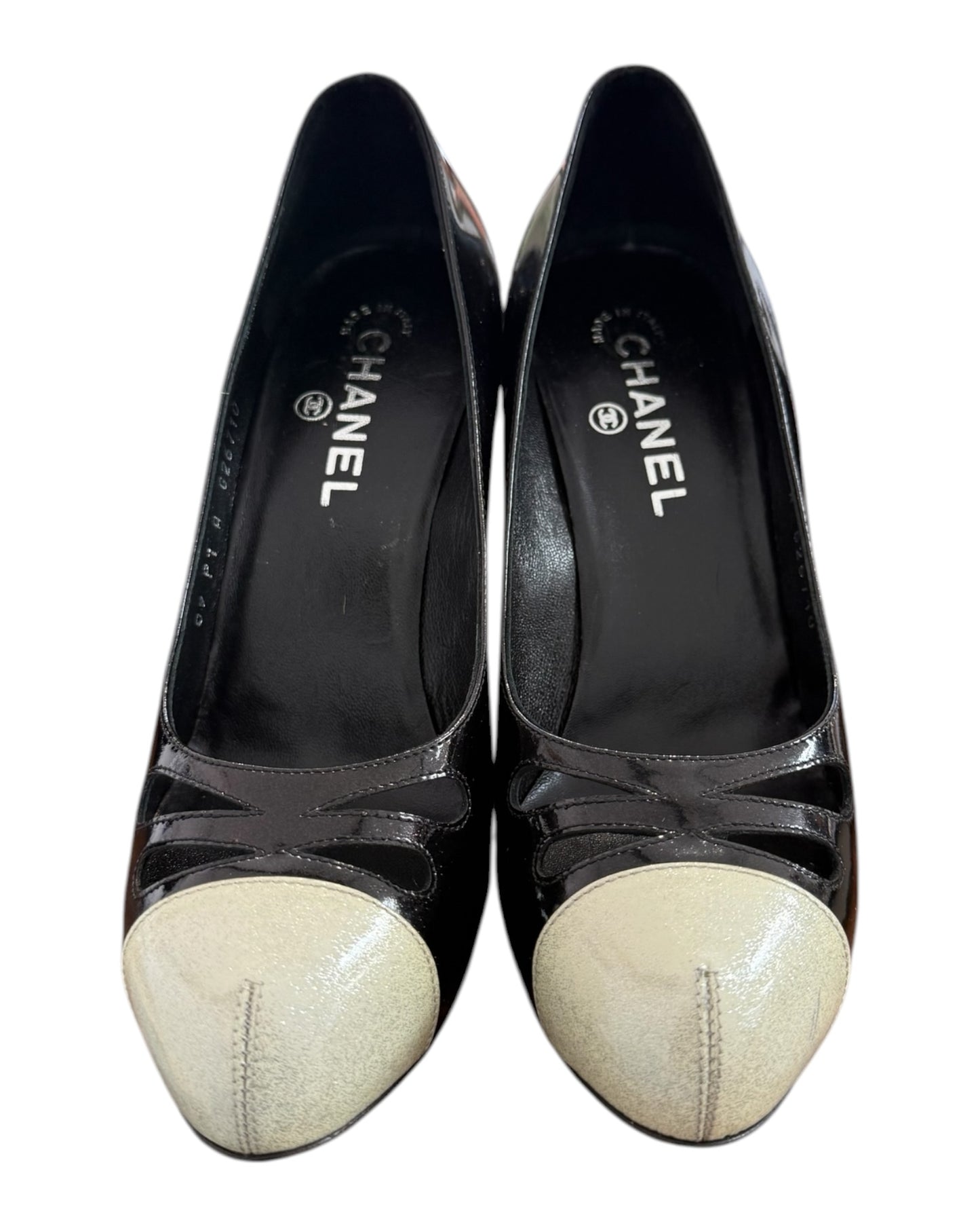 Vintage Chanel Black Sparkle Heels