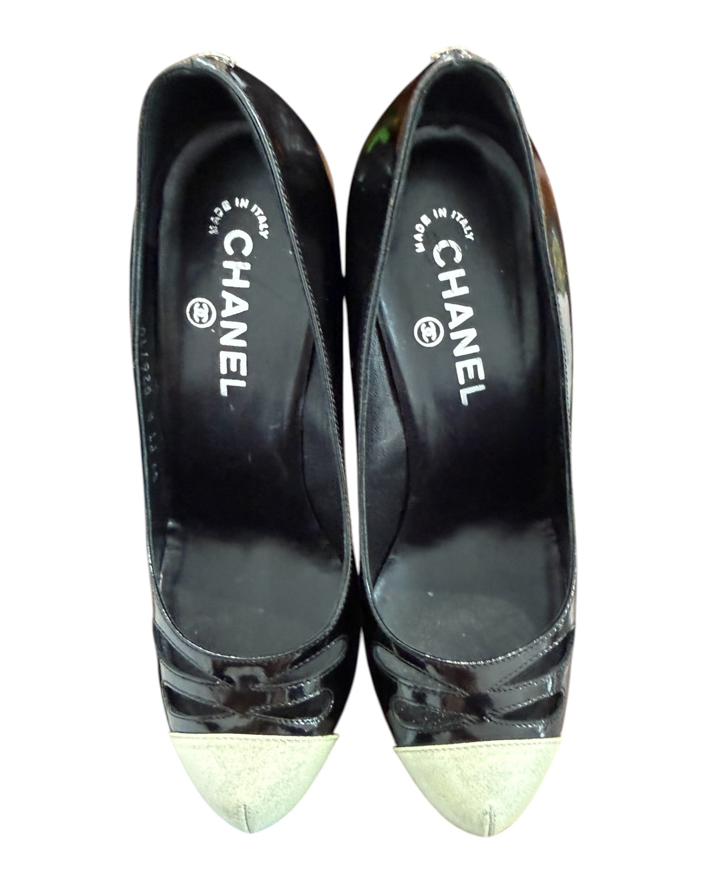 Vintage Chanel Black Sparkle Heels