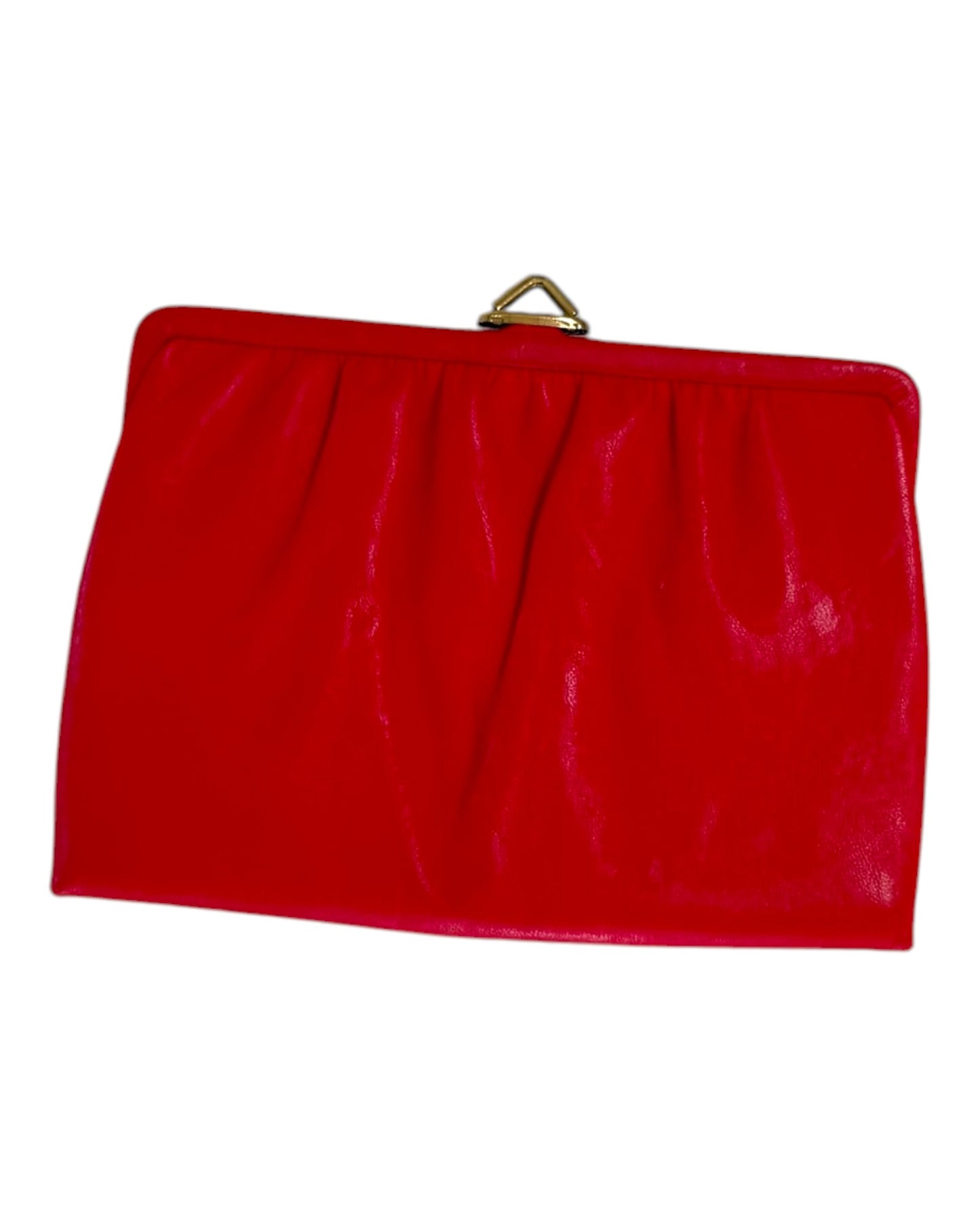Vintage 1950/60s Mardane Red Clutch with Chain and Mirror