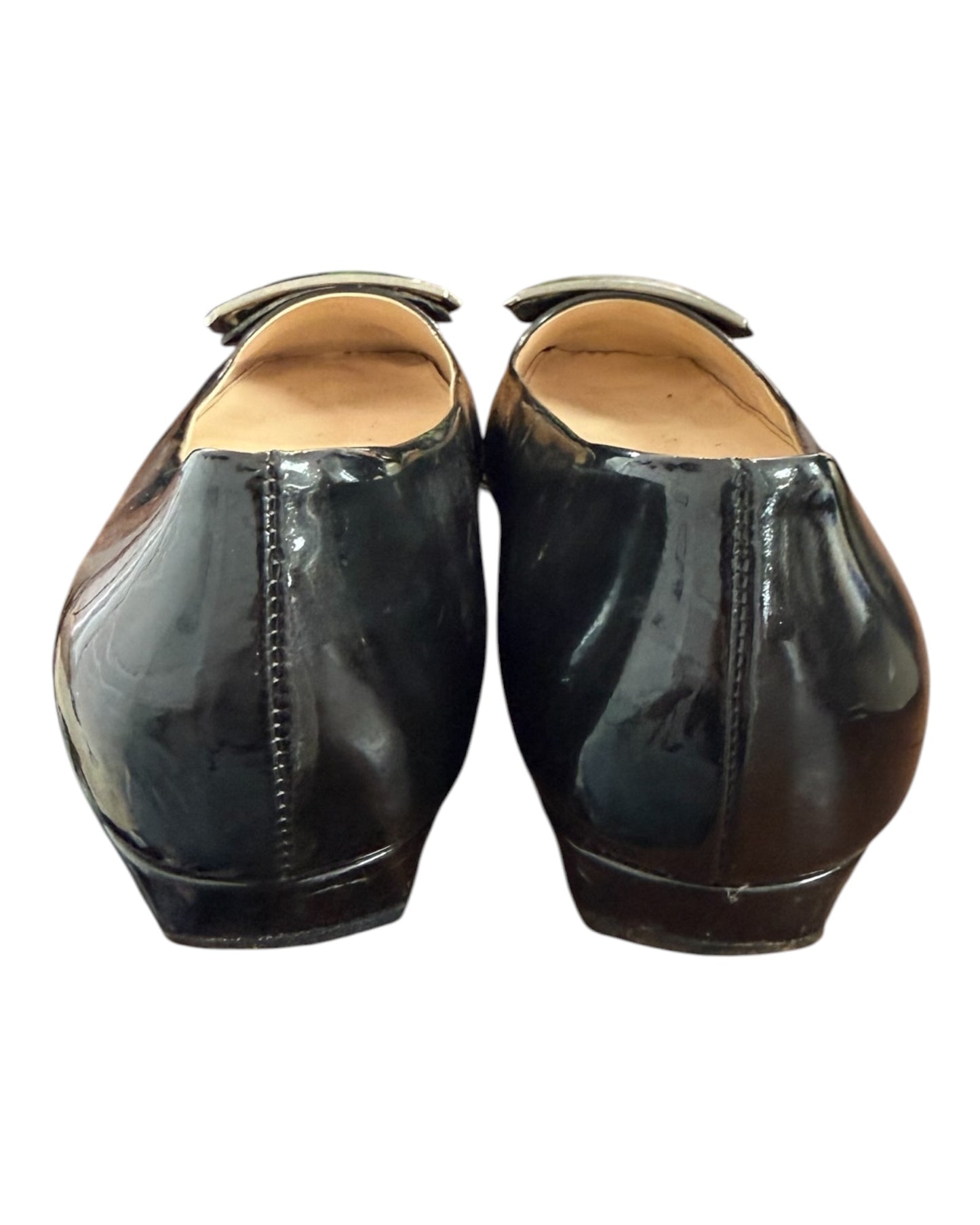 Vintage Prada Patent Leather Buckle Flats
